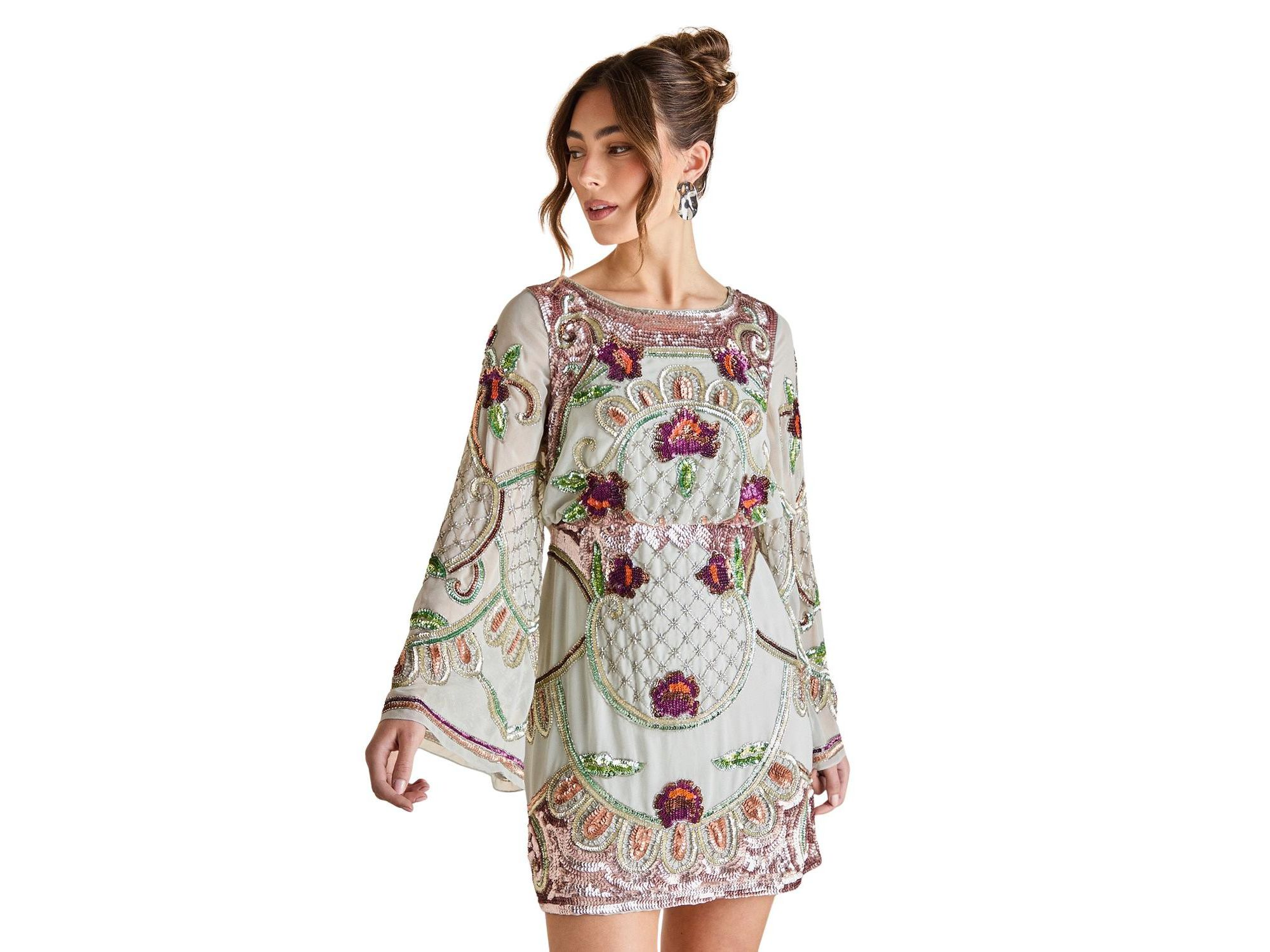 Heavily Embellished Sequin Mini Dress — Image 3