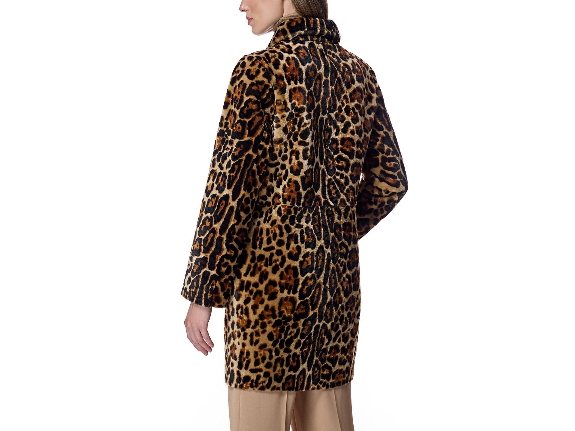 Animal Print Shearling Coat — Image 4