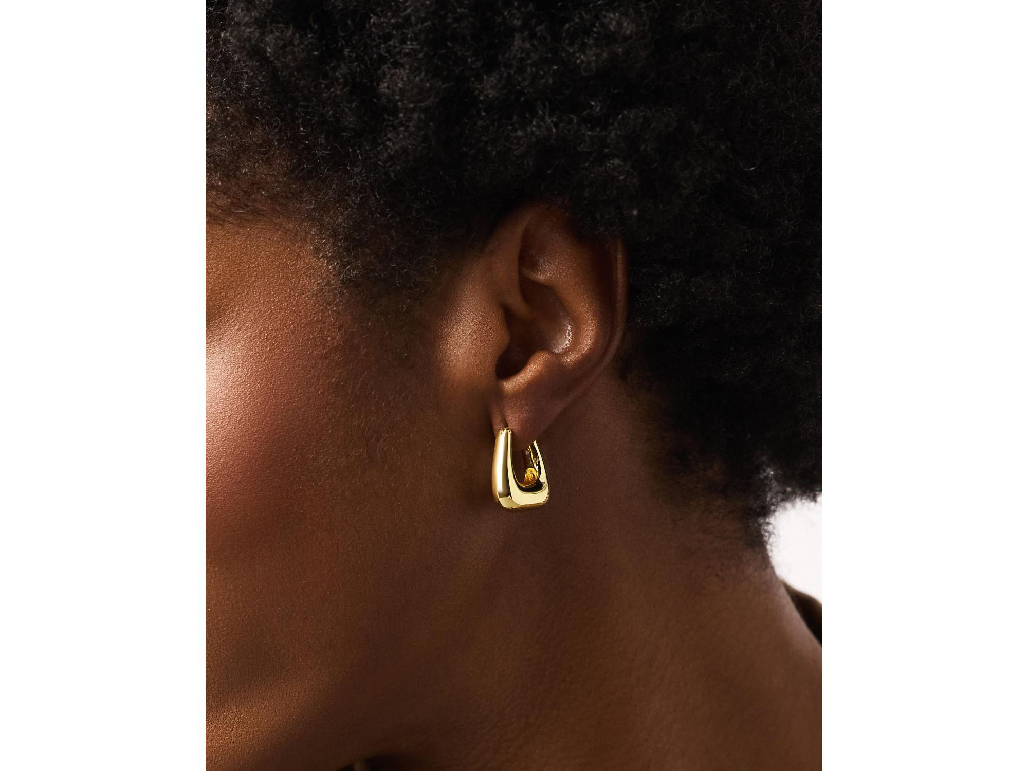 Colene Chunky Gold Hoop Earrings — Image 3