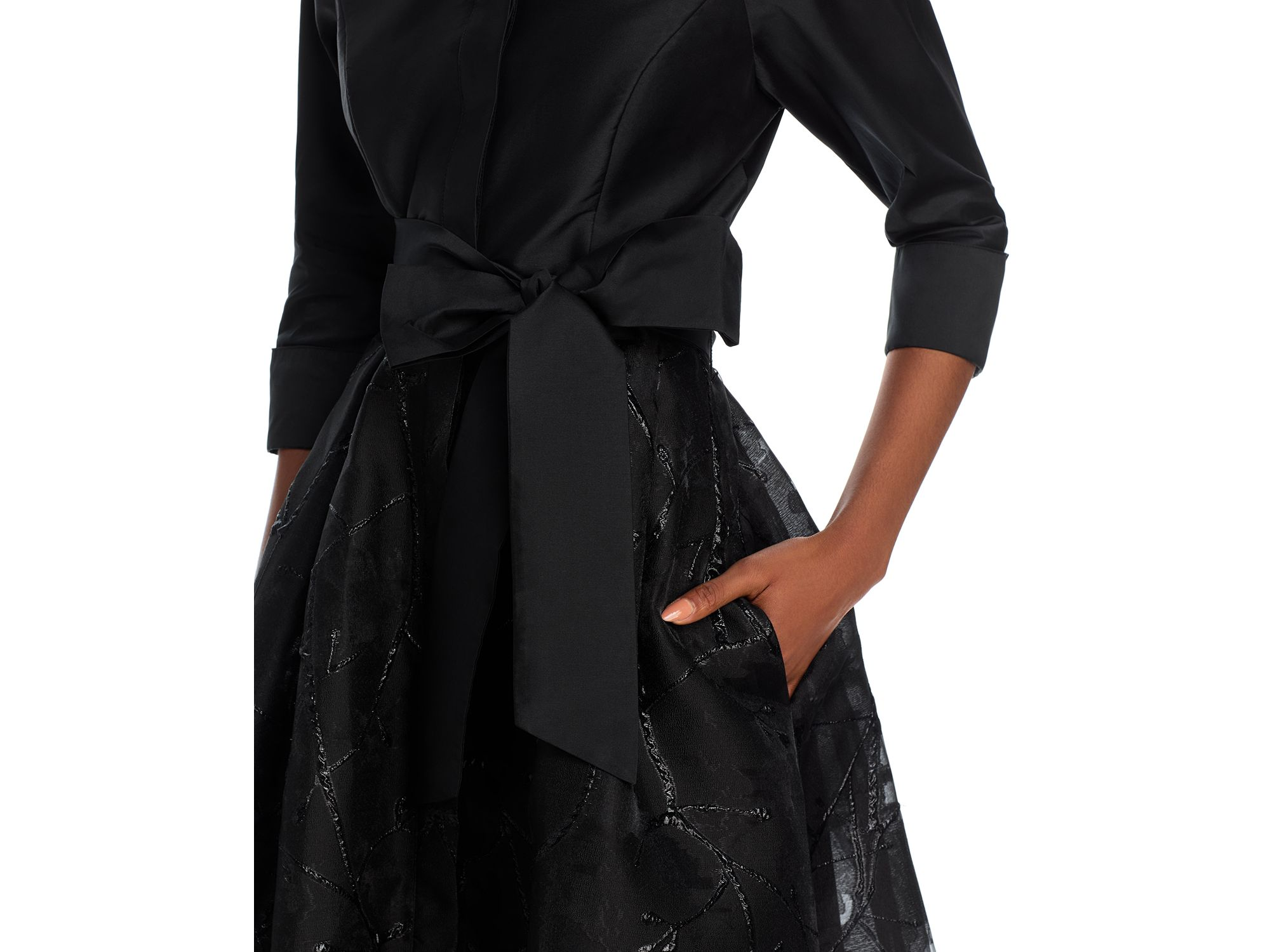 Mixed Media Shirt Dress — Image 3