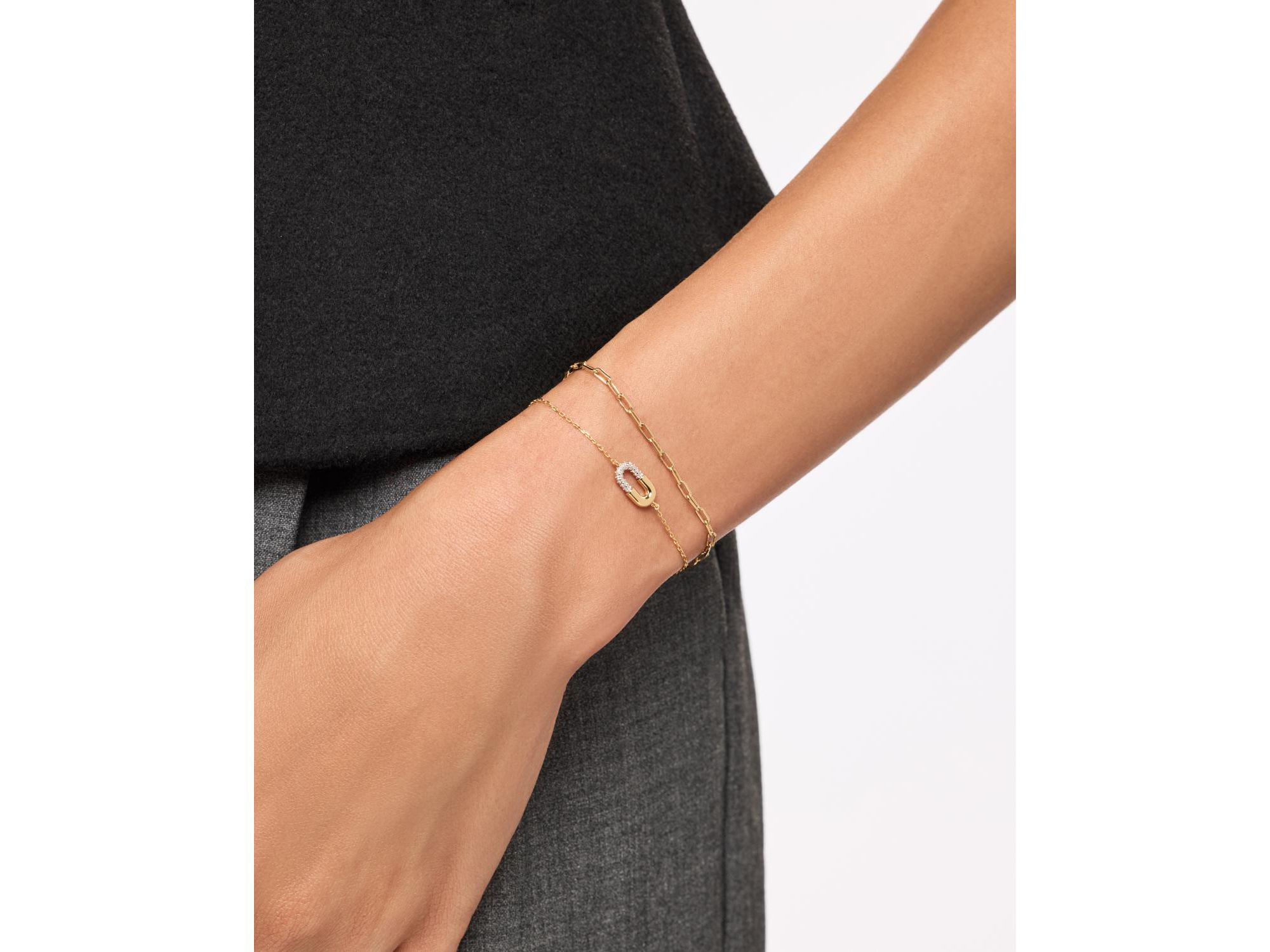 Micropave Gold Charm Blake Bracelet — Image 3