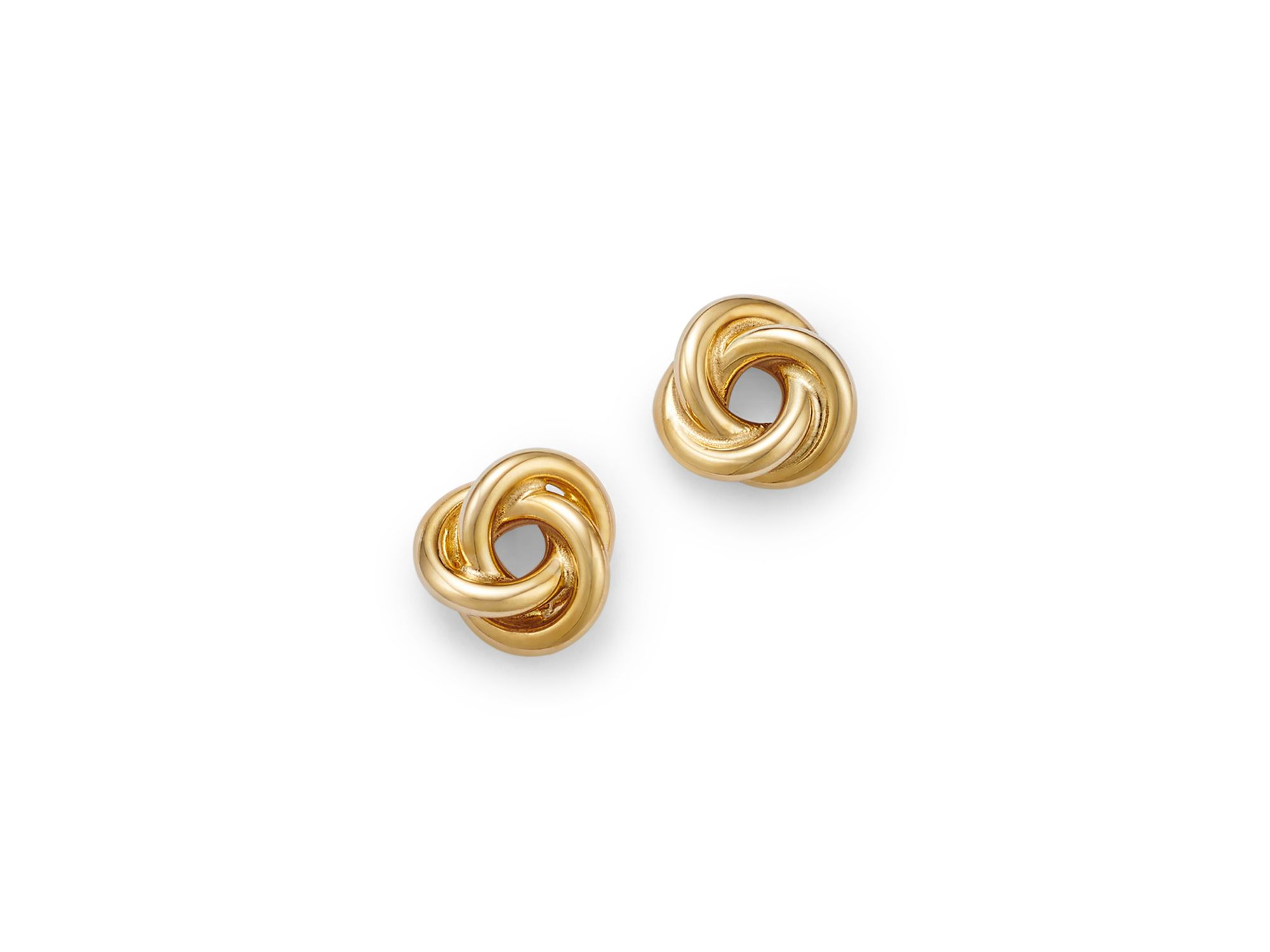 Children's Love Knot Stud Earrings in 14K Yellow Gold — Image 4