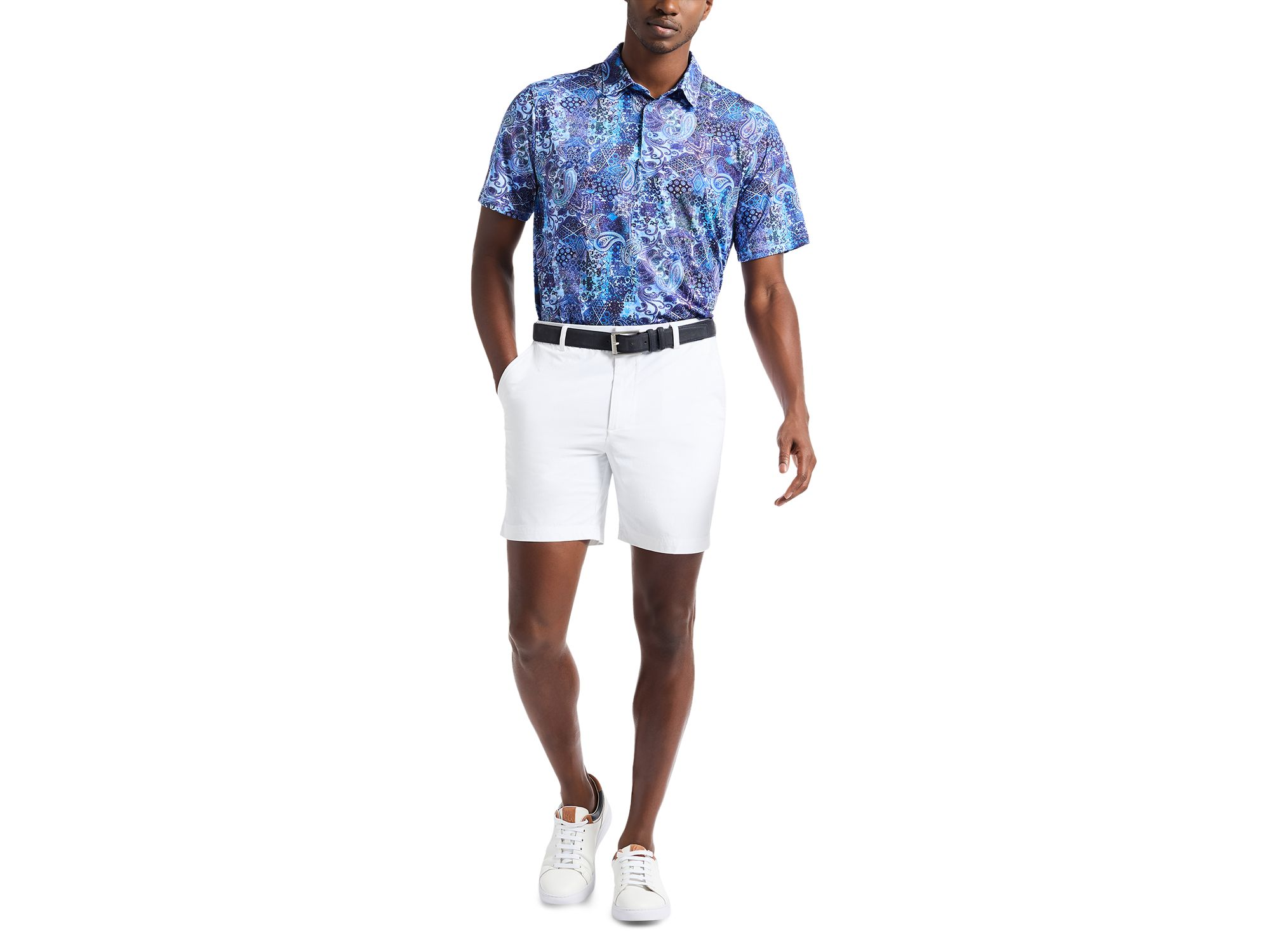 Brettman Short Sleeve Knit Polo Shirt — Image 7