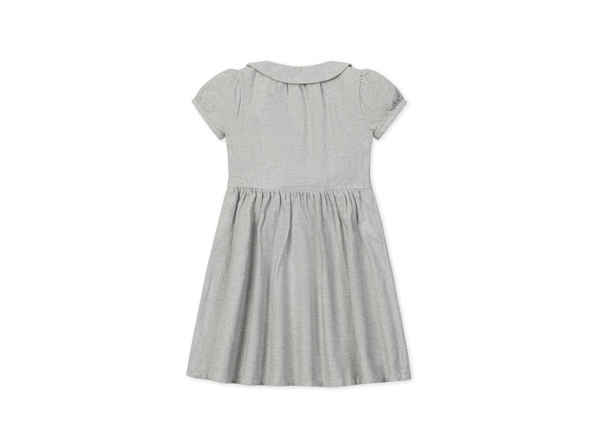 Girls' Organic Double Breasted Flannel Dress with Collar - Little Kid, Big Kid — Image 16
