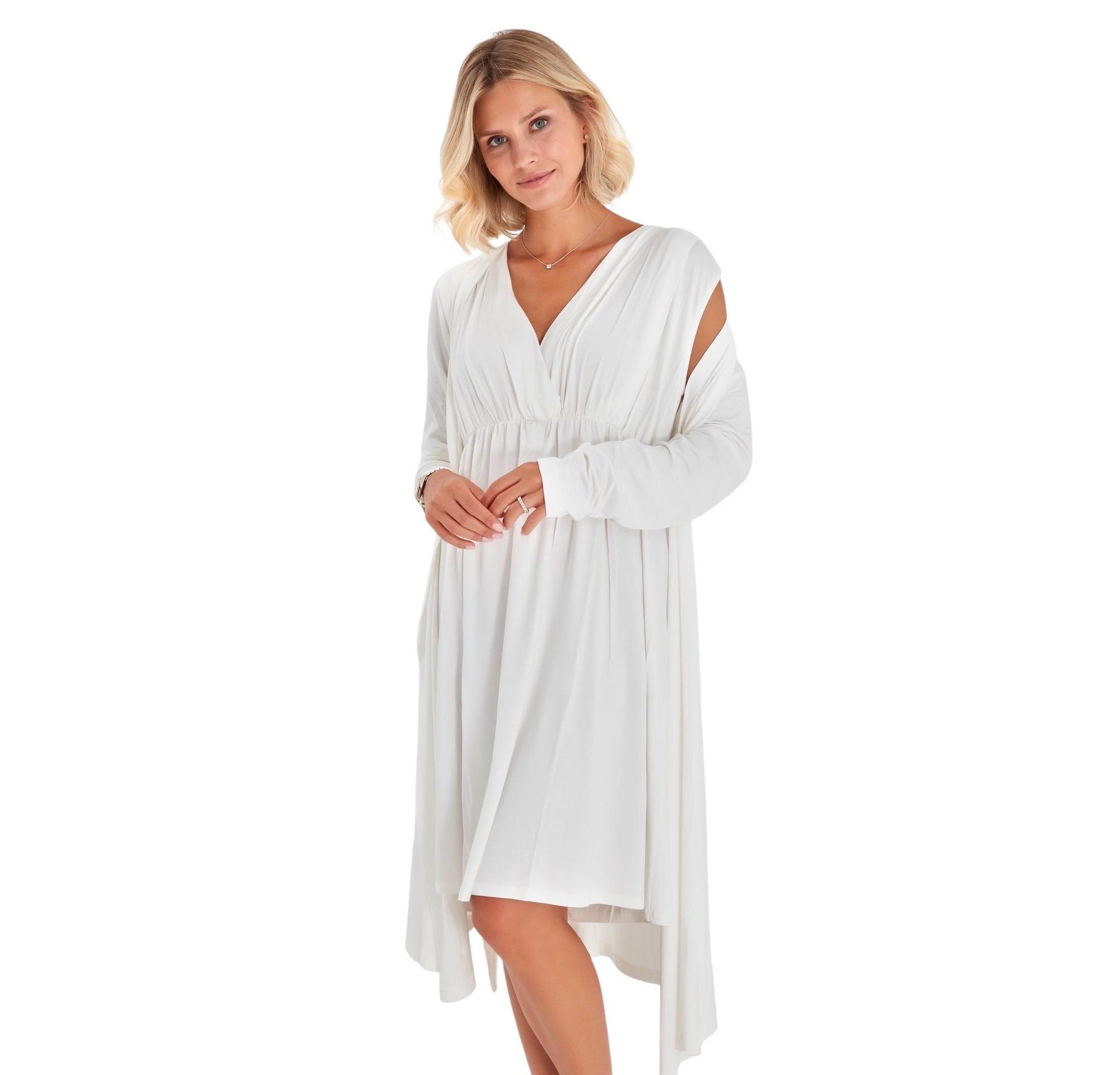 Sleep Well Maternity/Nursing Nightgown & Robe Set — Image 3