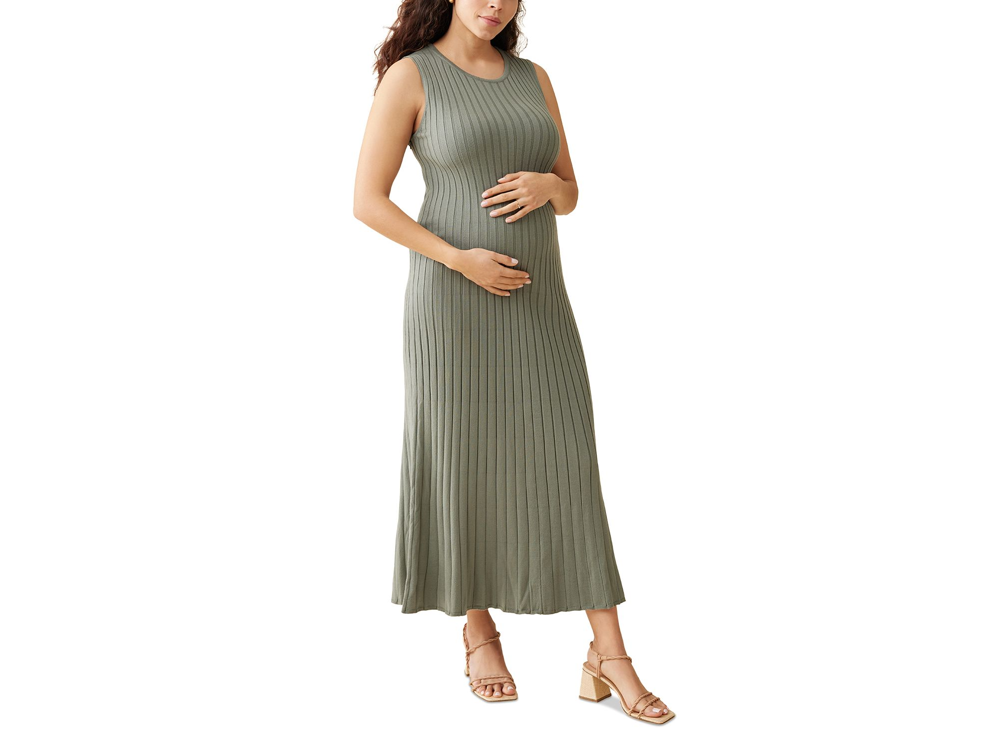 Knit Maternity Maxi Dress — Image 4