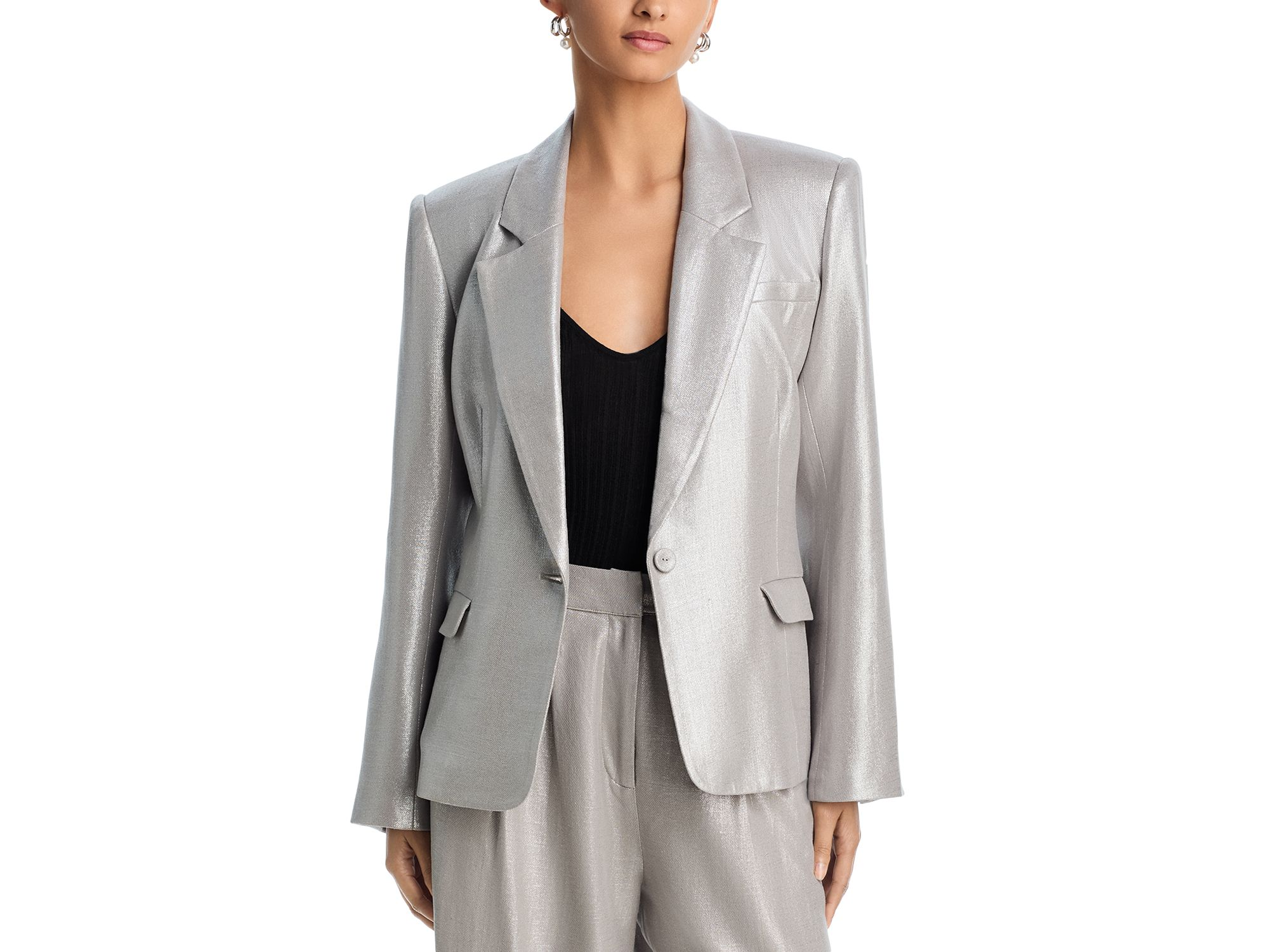 Metallic Linen Blend Blazer & Metallic Linen Blend Pants - Exclusive — Image 6