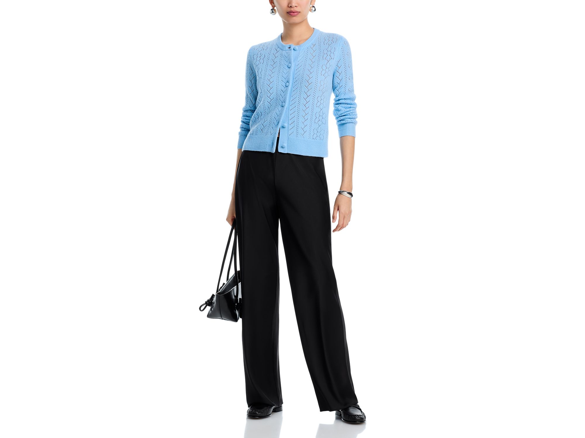 100% Cashmere Crewneck Cardigan Sweater - Exclusive — Image 4