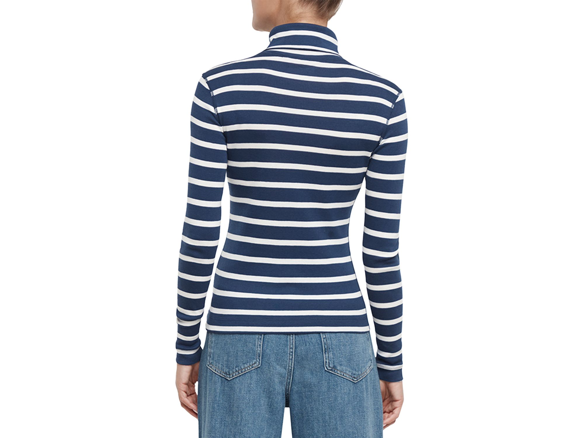 Striped Turtleneck Long Sleeve Tee — Image 3