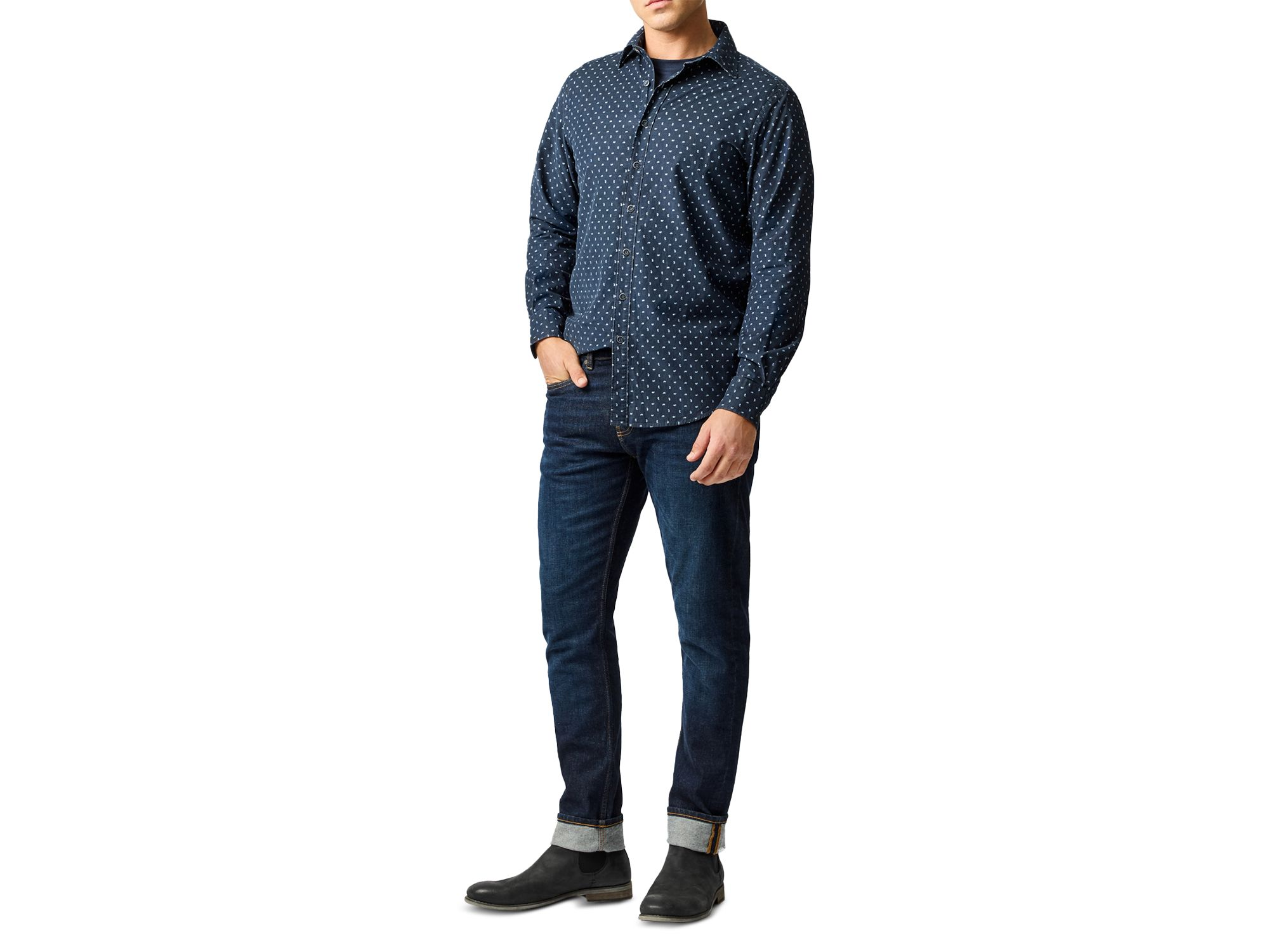 Harrington Long Sleeve Sports Fit Shirt — Image 6