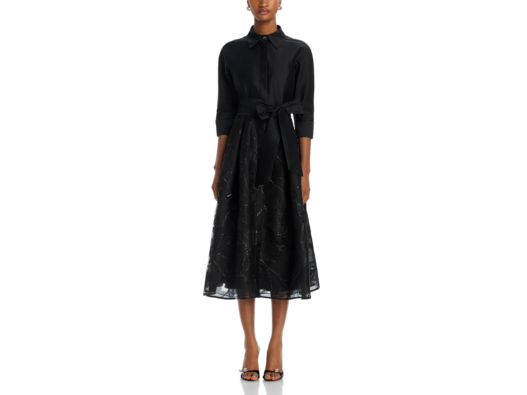 Mixed Media Shirt Dress — Image 7
