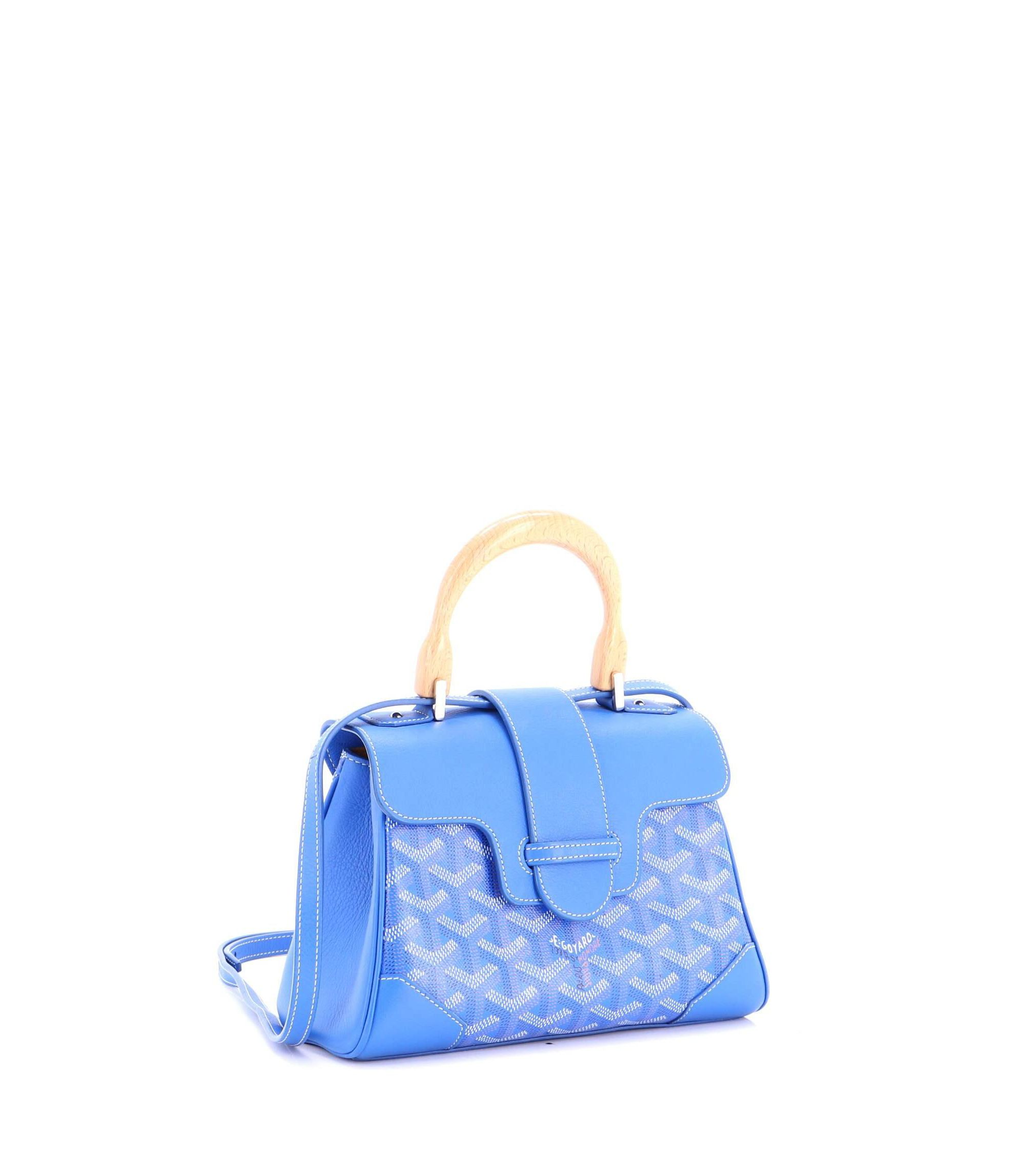 Mini Saigon Top Handle Bag Coated Canvas with Leather — Image 5