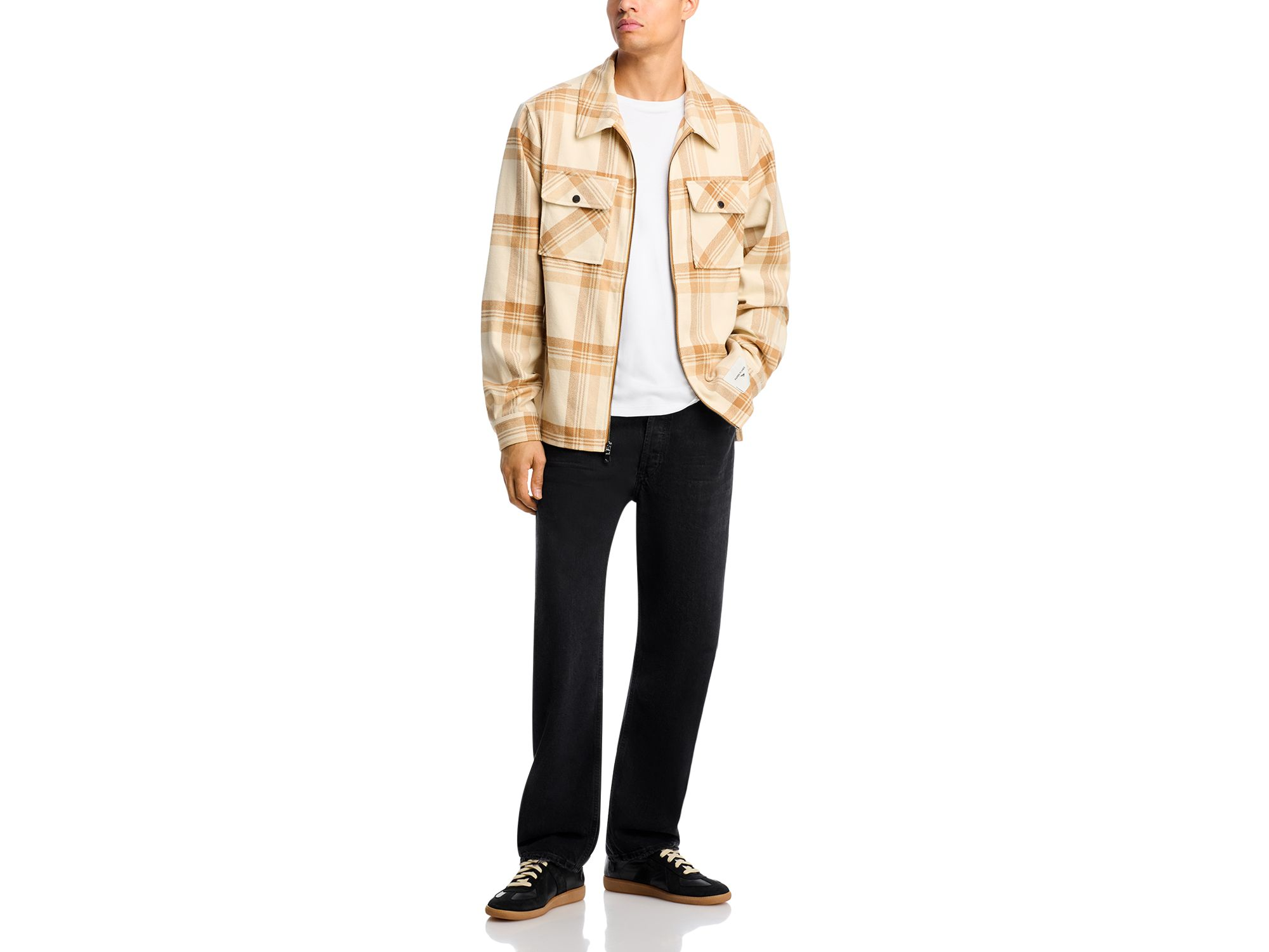 Printed Zip Front Shirt Jacket — Image 4