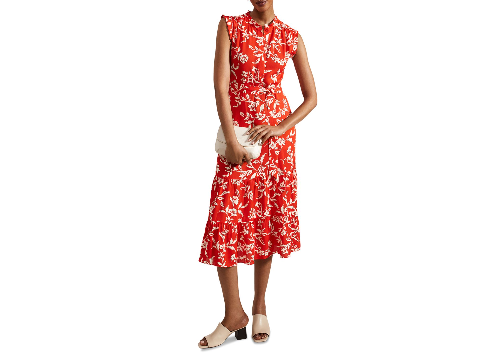 Elsa Ruffled Midi Dress — Image 6