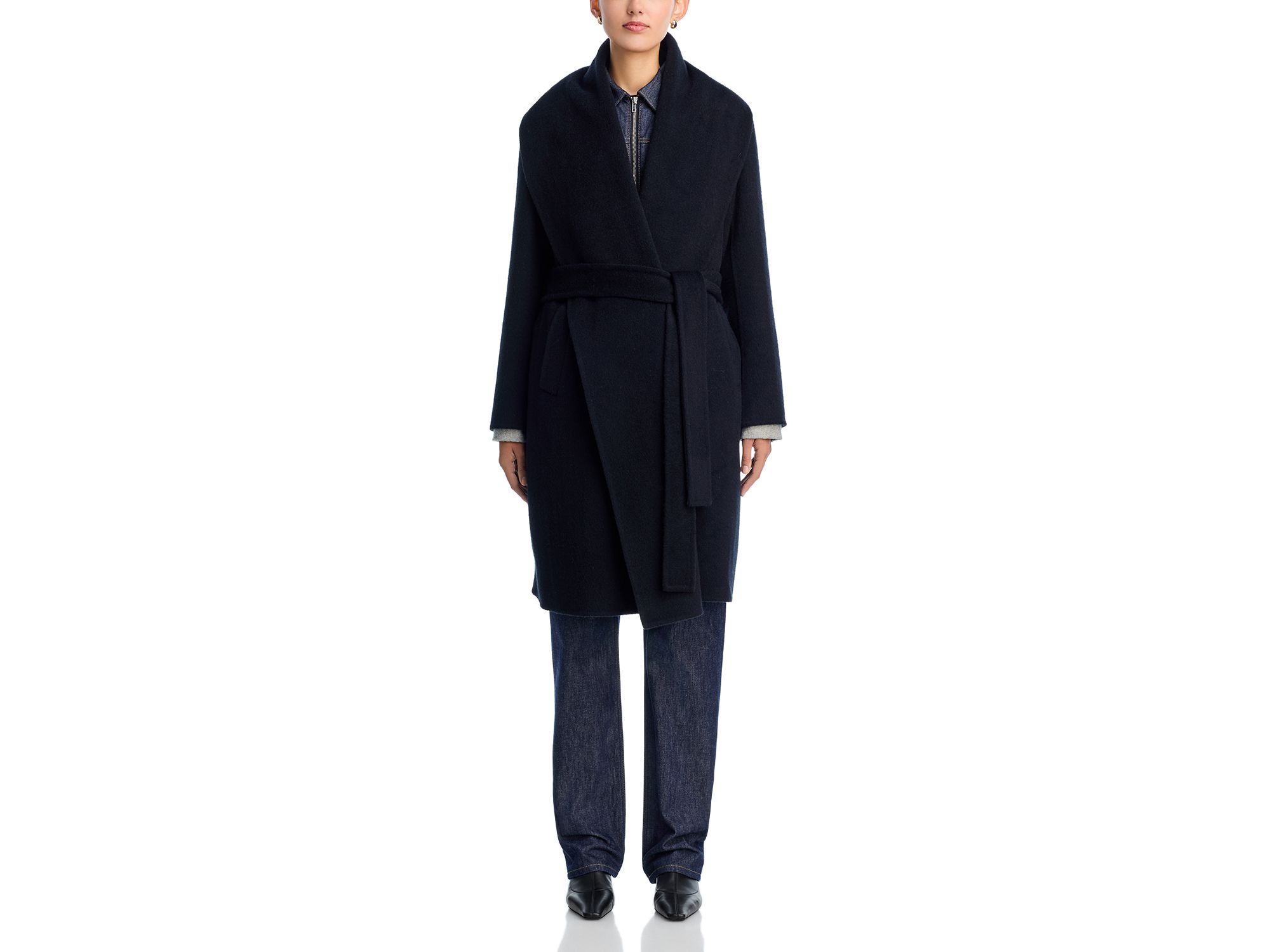 Yael Wool Blend Belted Coat — Image 4