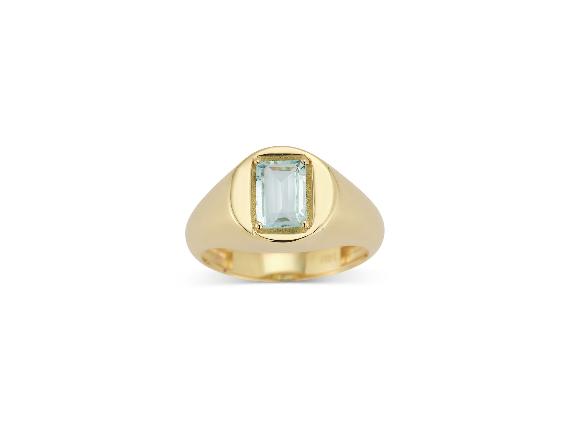 14K Yellow Gold Stone Signet Ring Collection — Image 6