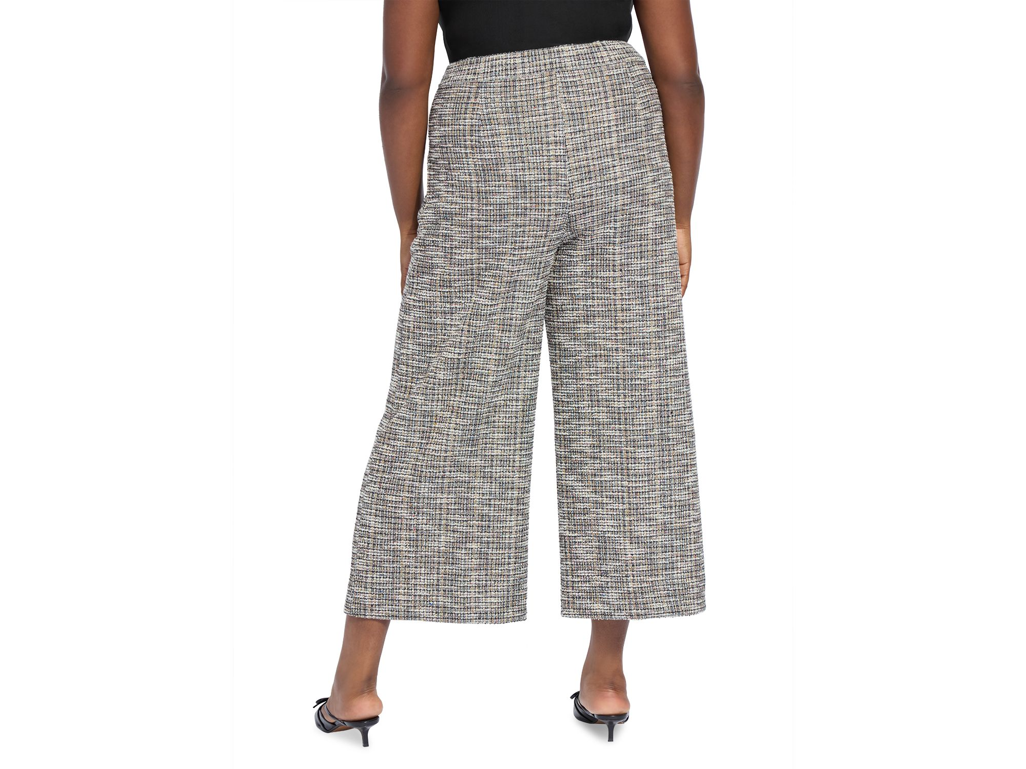 Charlotte Ankle Tweed Palazzo Pants — Image 3