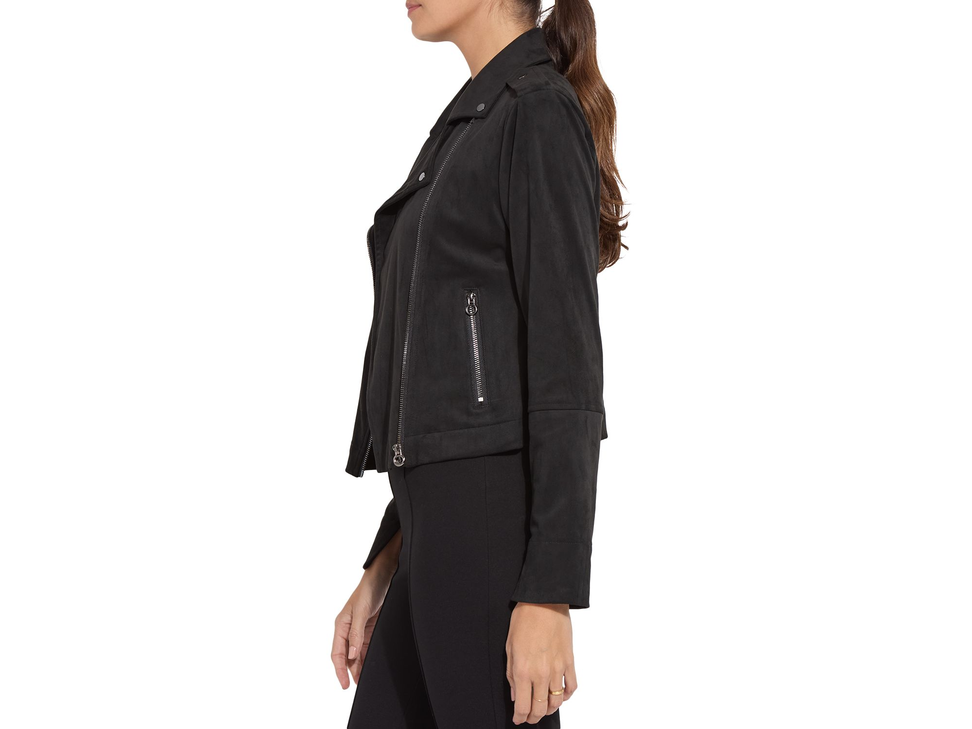 Amelia Moto Faux Leather Jacket — Image 4