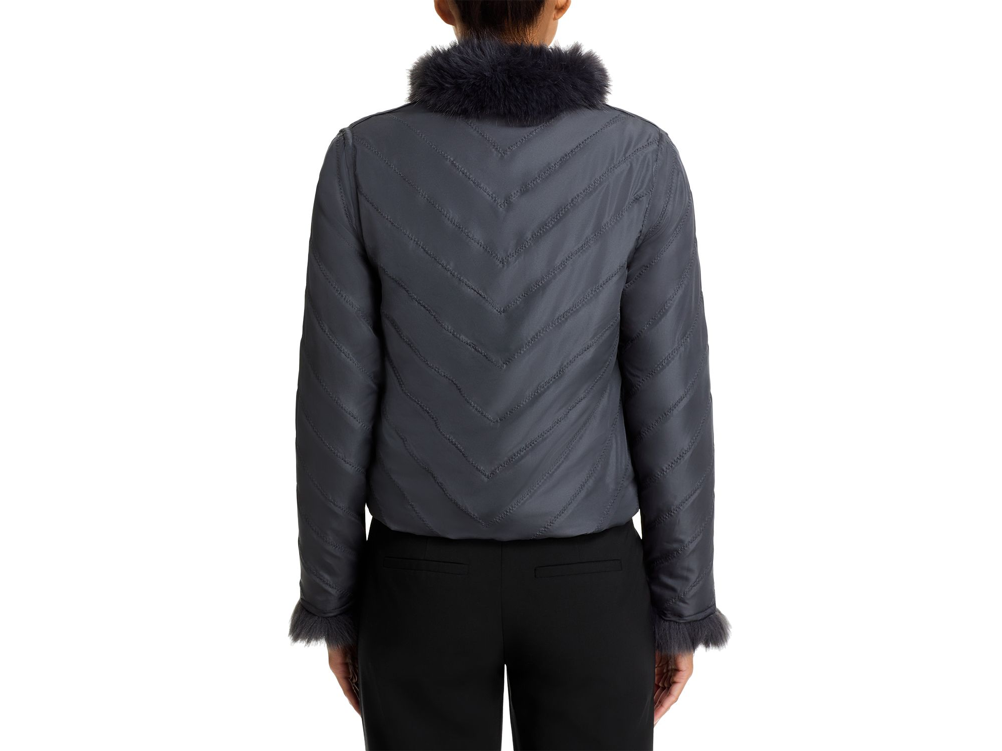 Reversible Faux Fur Jacket — Image 9