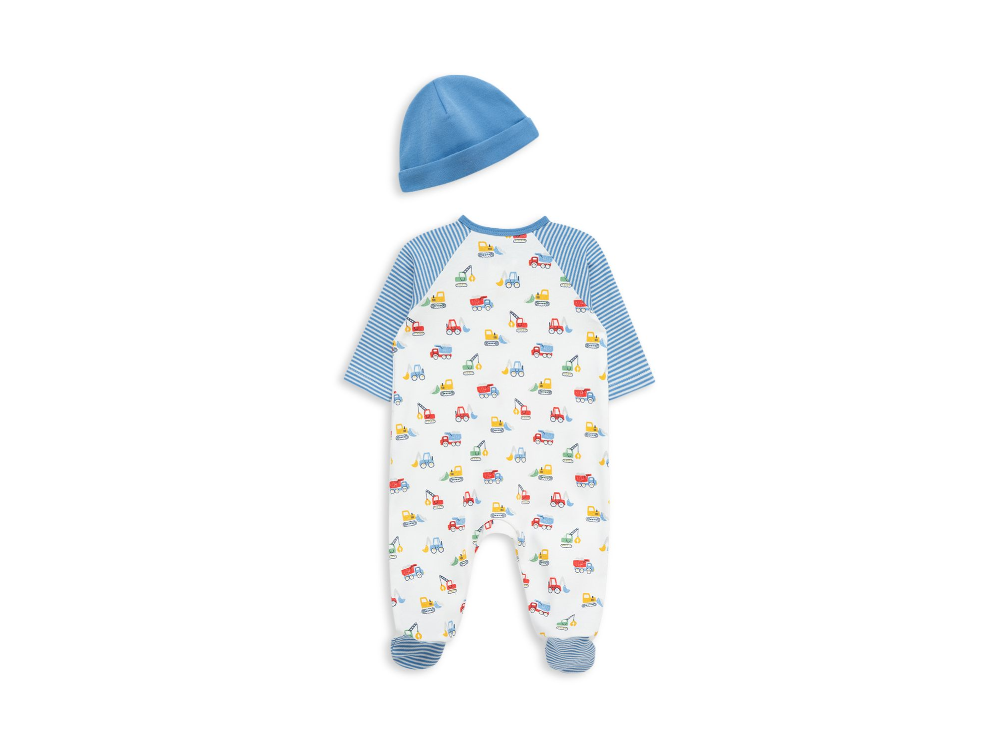 Boys' Trucks Footie & Hat Set - Baby — Image 4