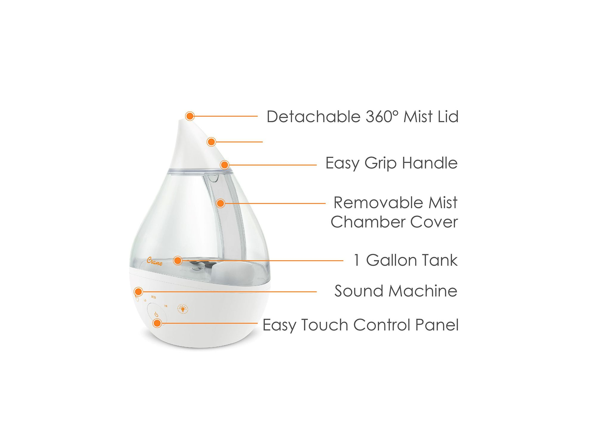 Drop 2.0 4 in 1 Cool Mist Humidifier with Aroma Tray & Sound Machine — Image 10