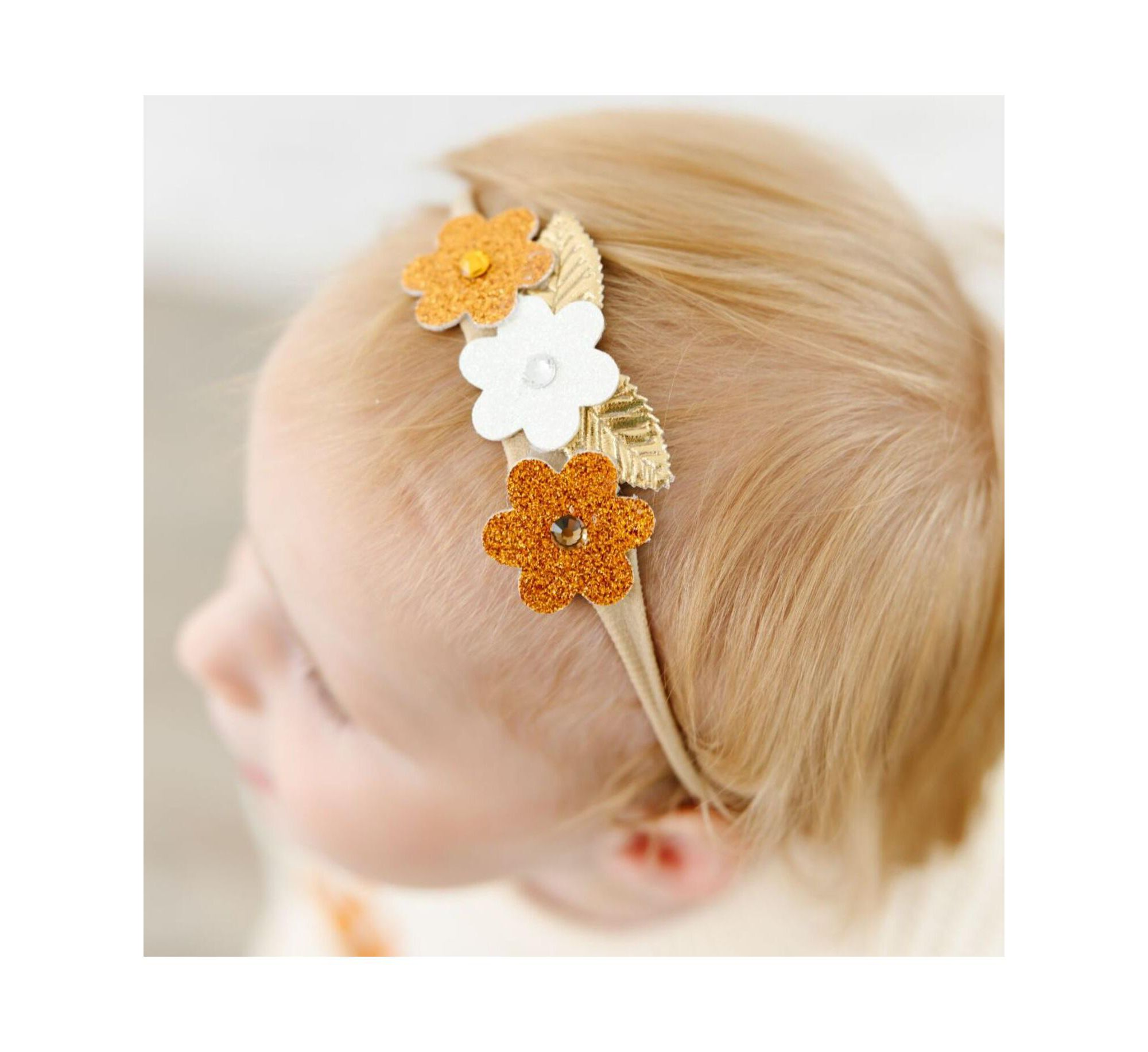 Girl's Boho Floral Glitter Headband — Image 4
