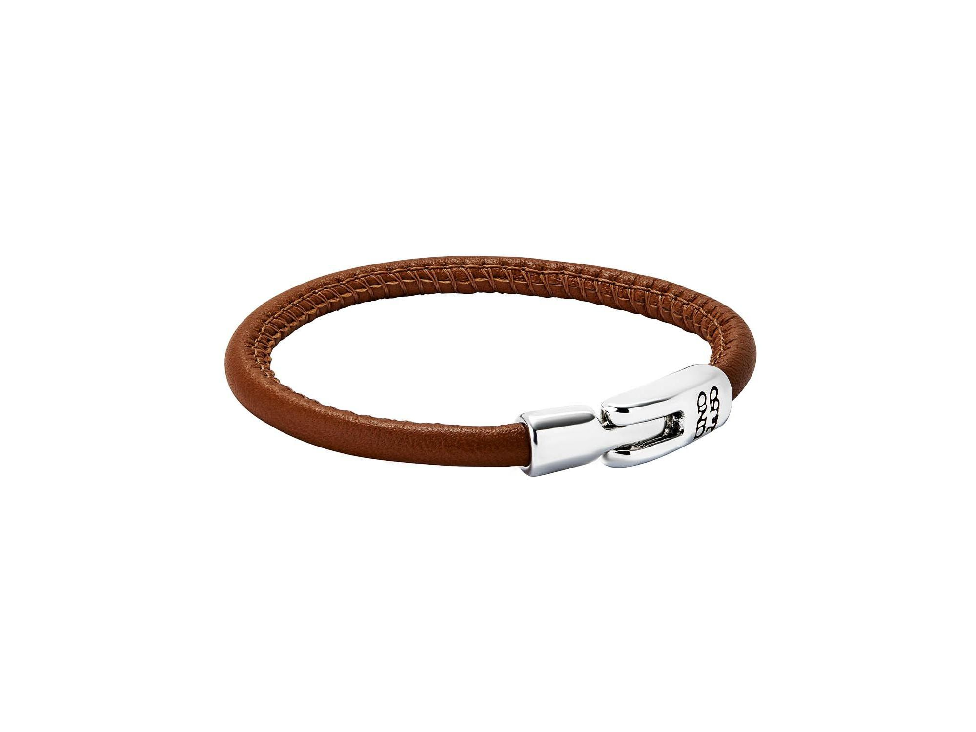 Leather Sterling Plated Bracelet — Image 5