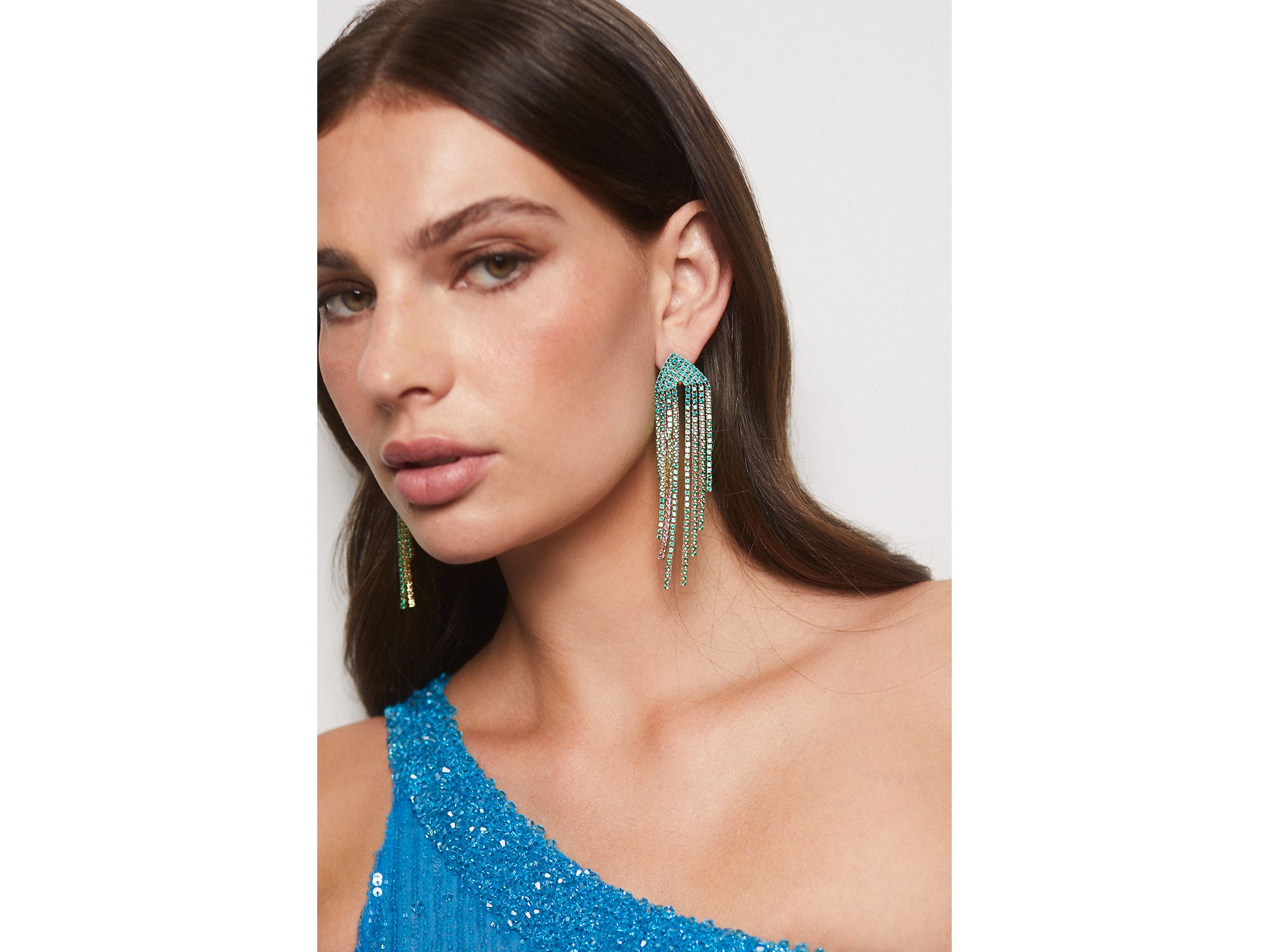 Starlet Cascading Stone Statement Earrings — Image 3