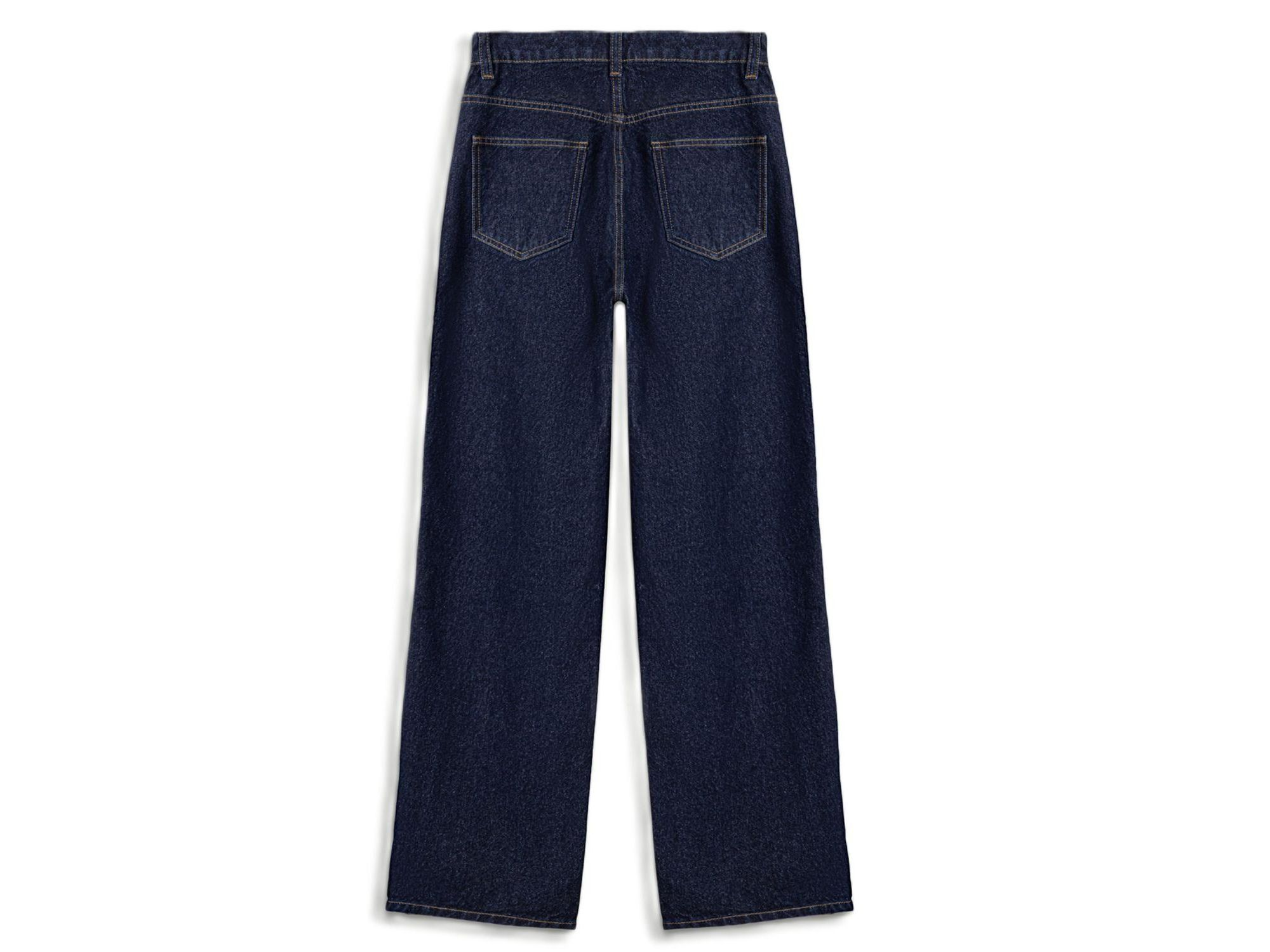 Zip Accent Straight-Leg Denim Pants in Dark Wash — Image 4