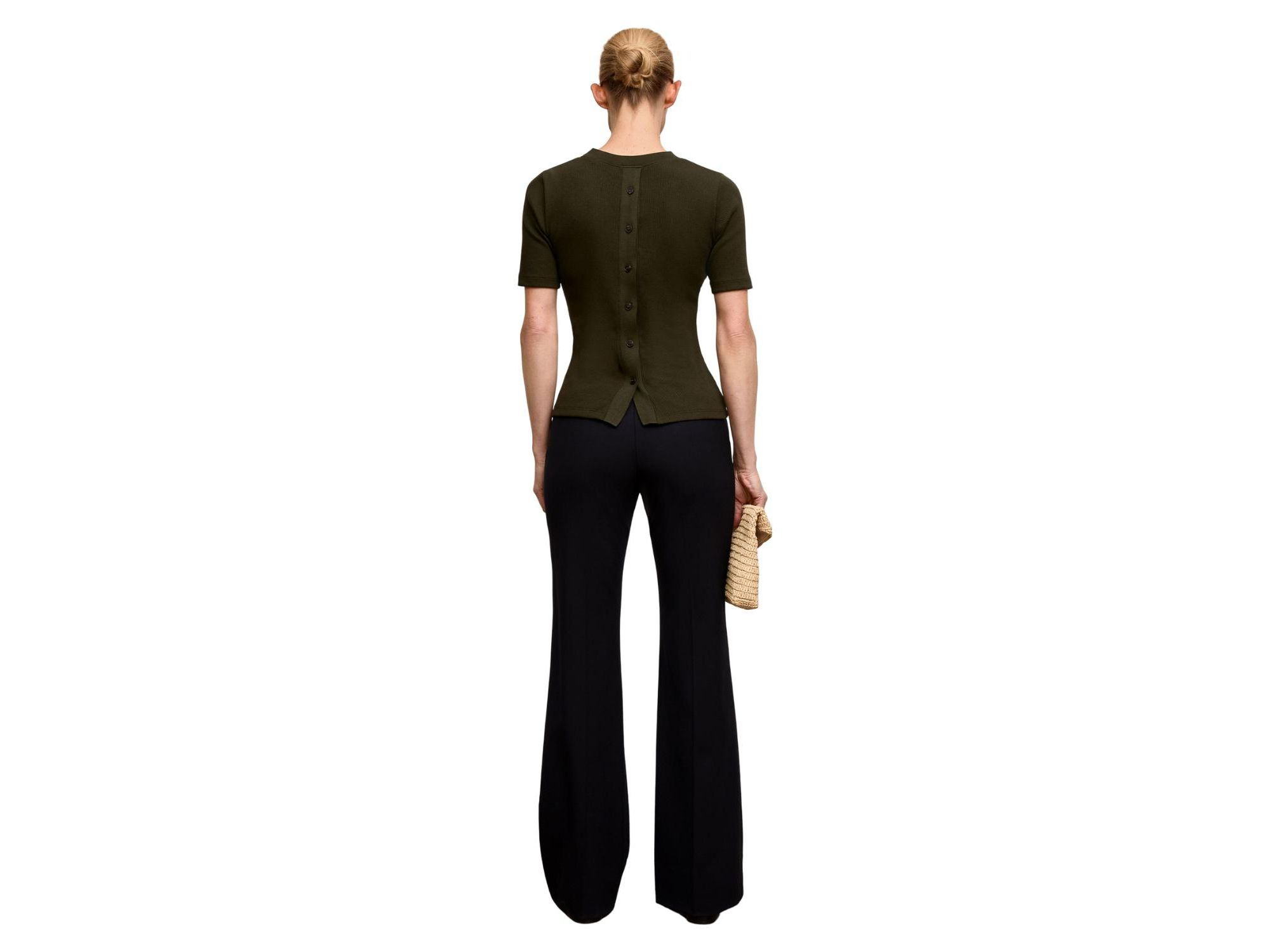 Blanche Button-Back Plush Pima Top — Image 6