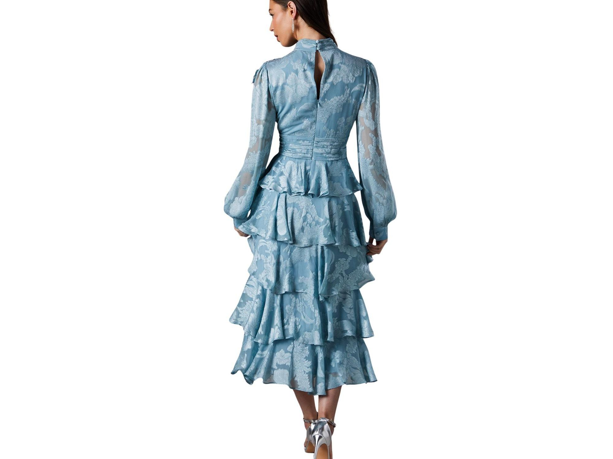 Jacquard Tiered Maxi Dress — Image 4