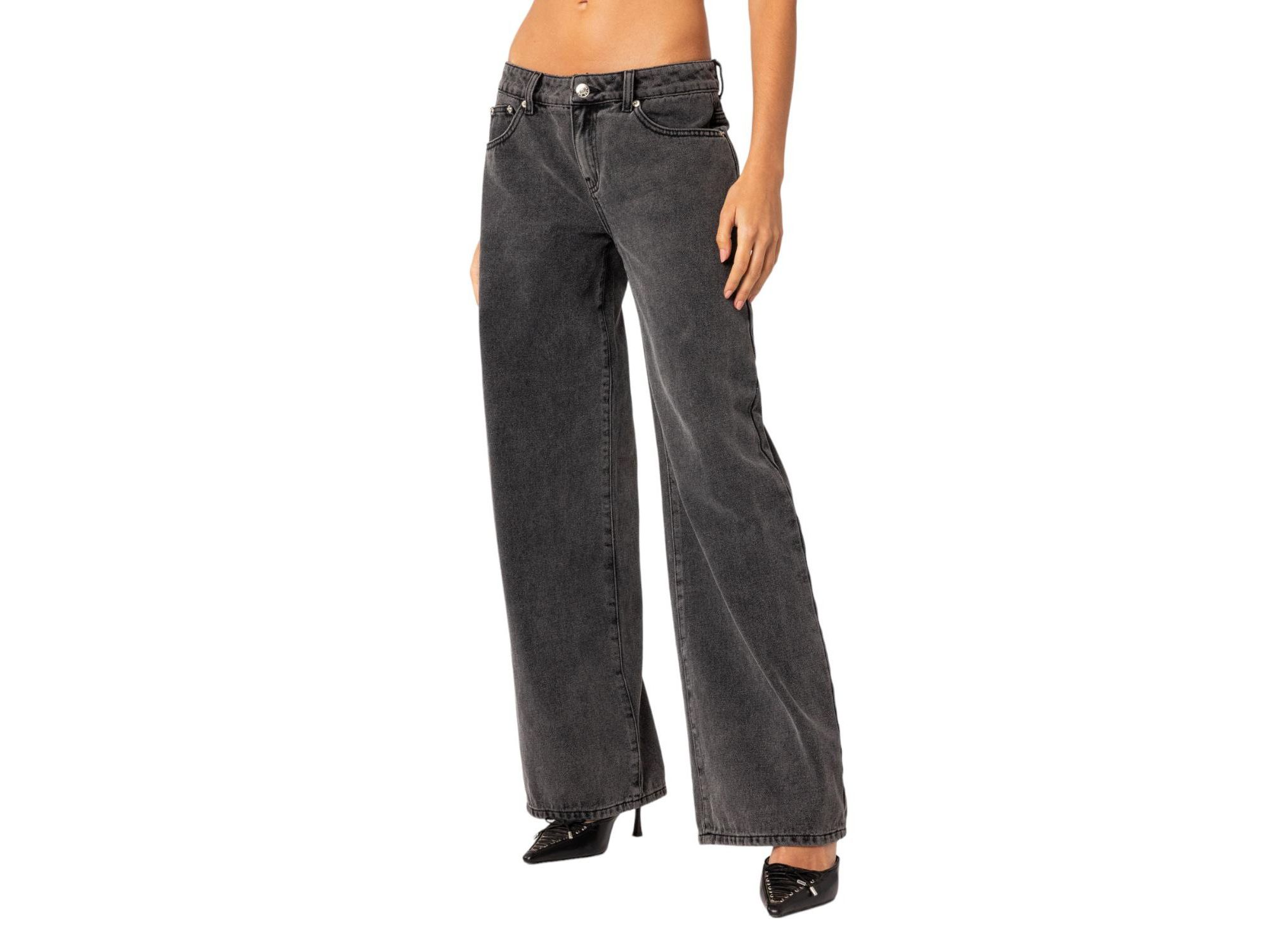 Raelynn Washed Low Rise Jeans — Image 3