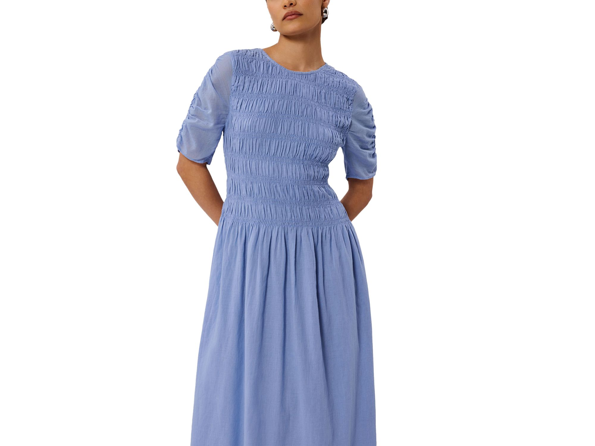 Petite Shirred Panel Cotton Dress — Image 3