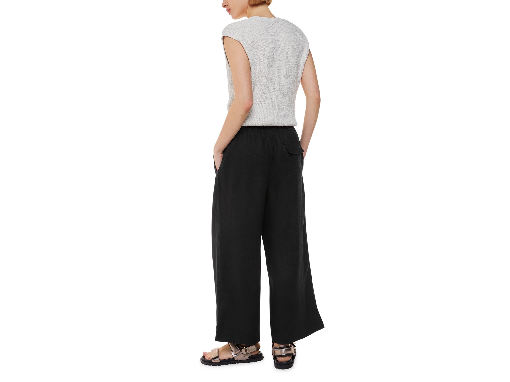 Linen Wide Leg Pants — Image 3
