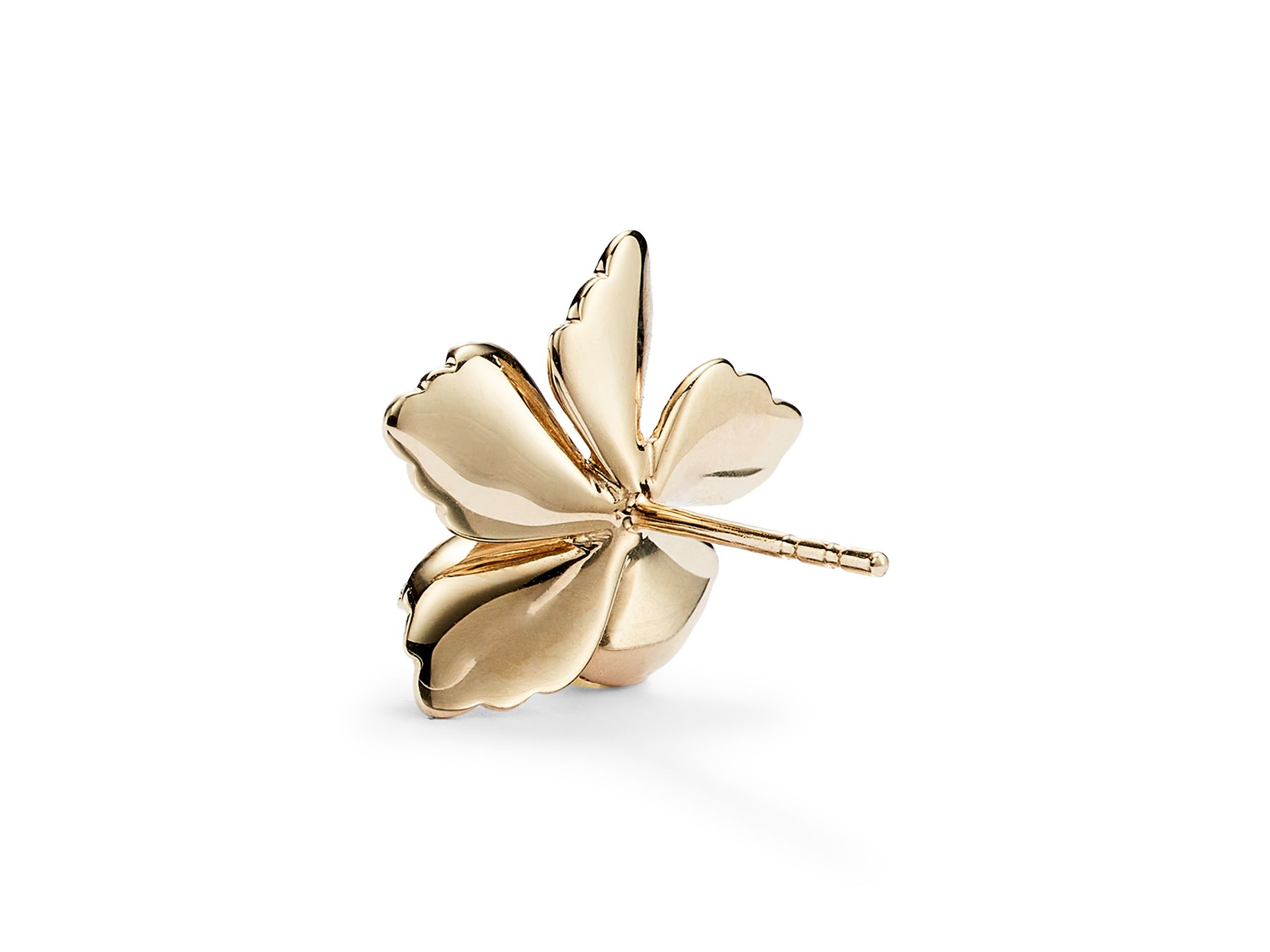 Diamond Flower Earrings in 14K Textured Yellow Gold, 0.30 tcw — Image 5