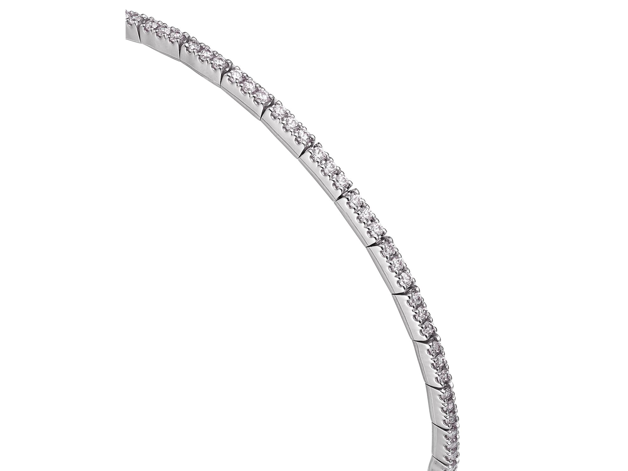 Diamond Tennis Bracelet in 14K White Gold, 1.0 tcw — Image 3