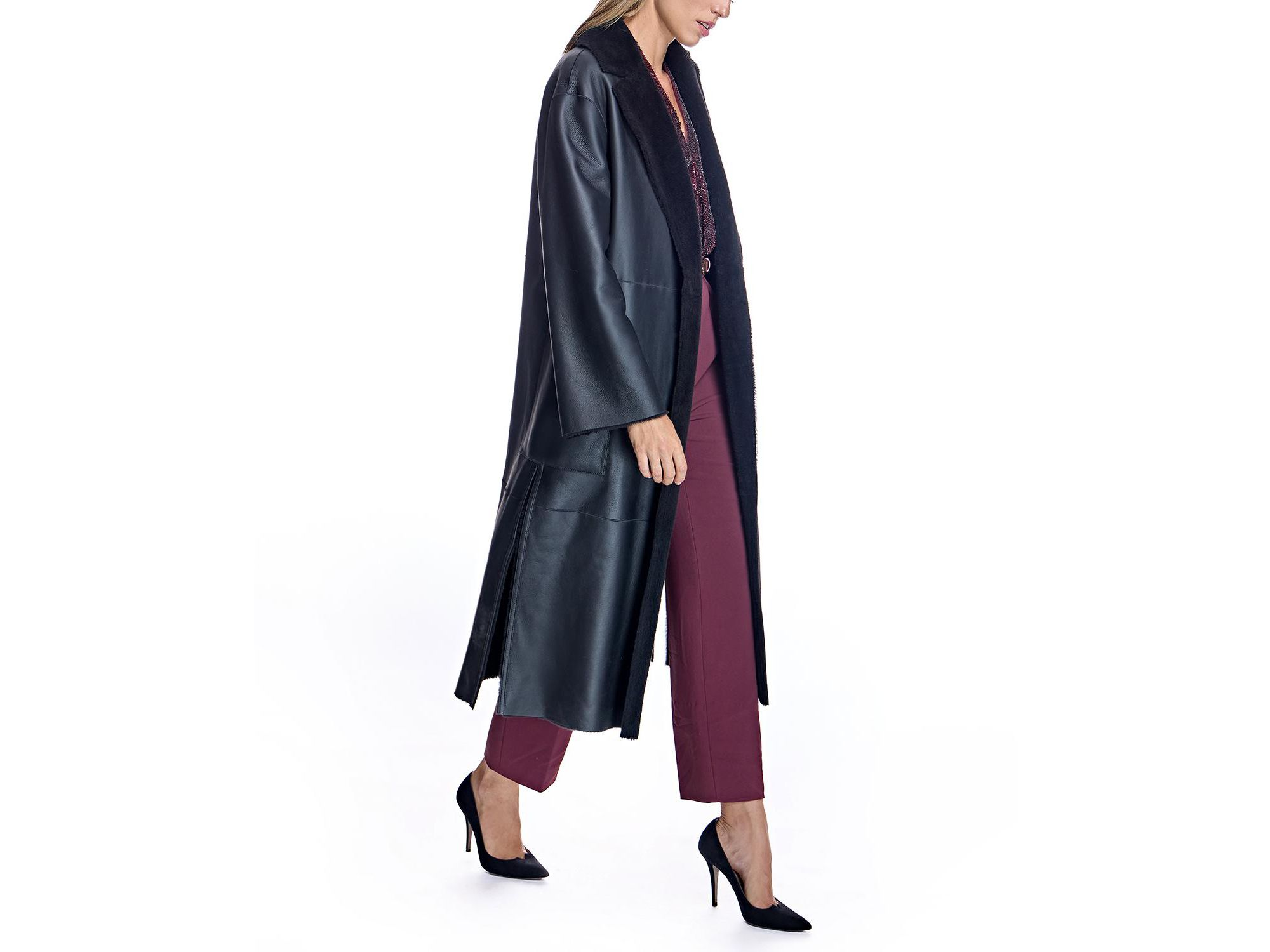 Shearling Lamb Wrap Coat — Image 7
