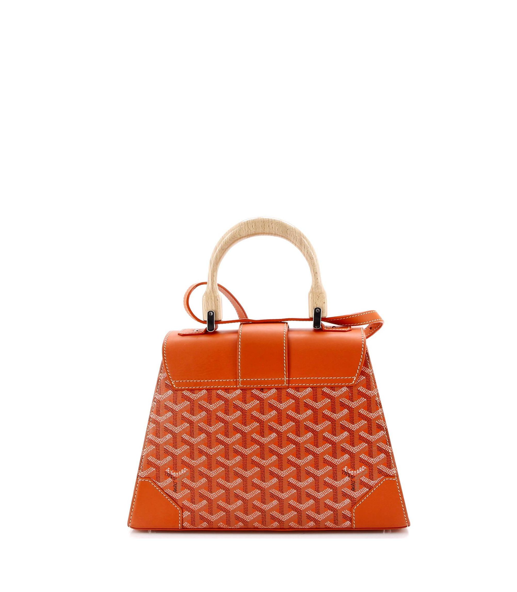 PM Saigon Top Handle Bag Coated Canvas with Leather — Image 4