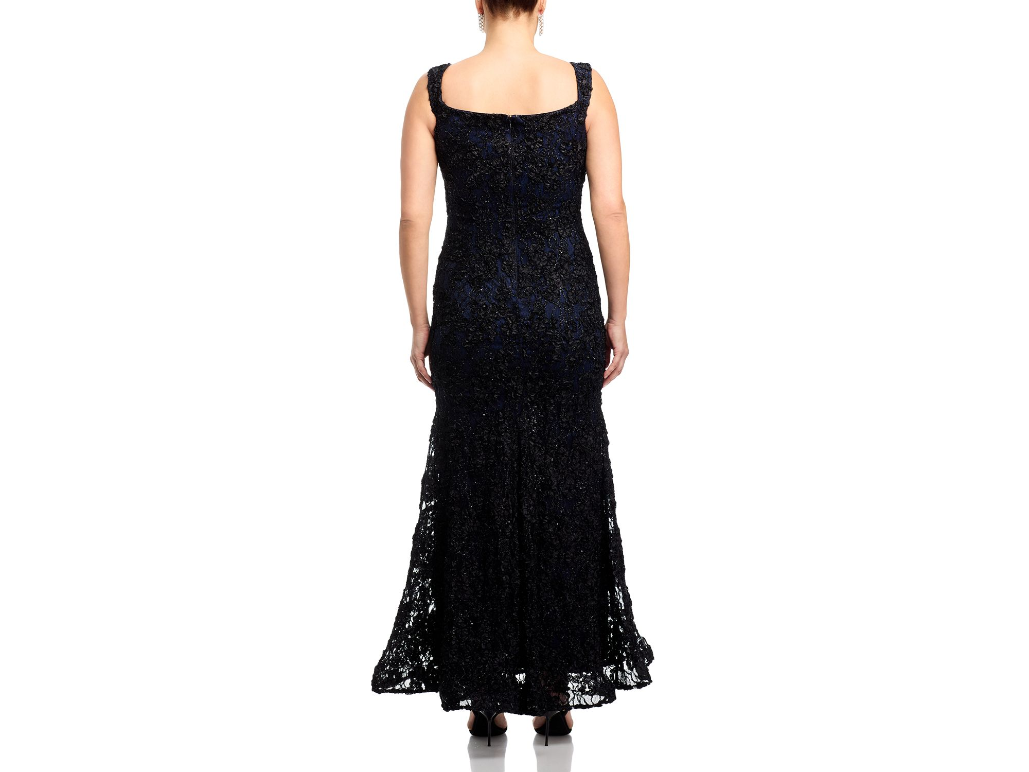Off-the-Shoulder Embellished Lace Gown - Exclusive — Image 9
