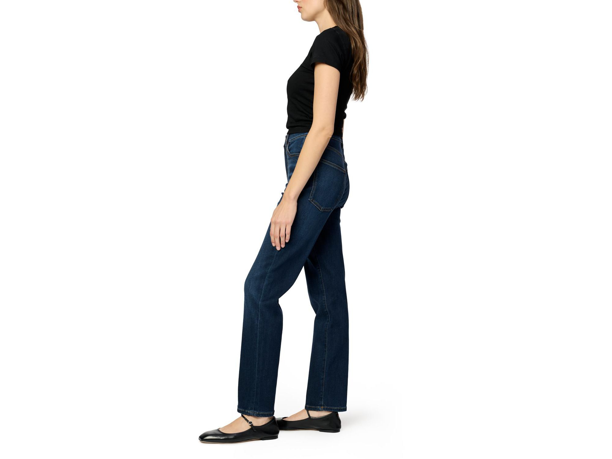 ASE Stretch High Rise Straight Jean in Vroom — Image 5