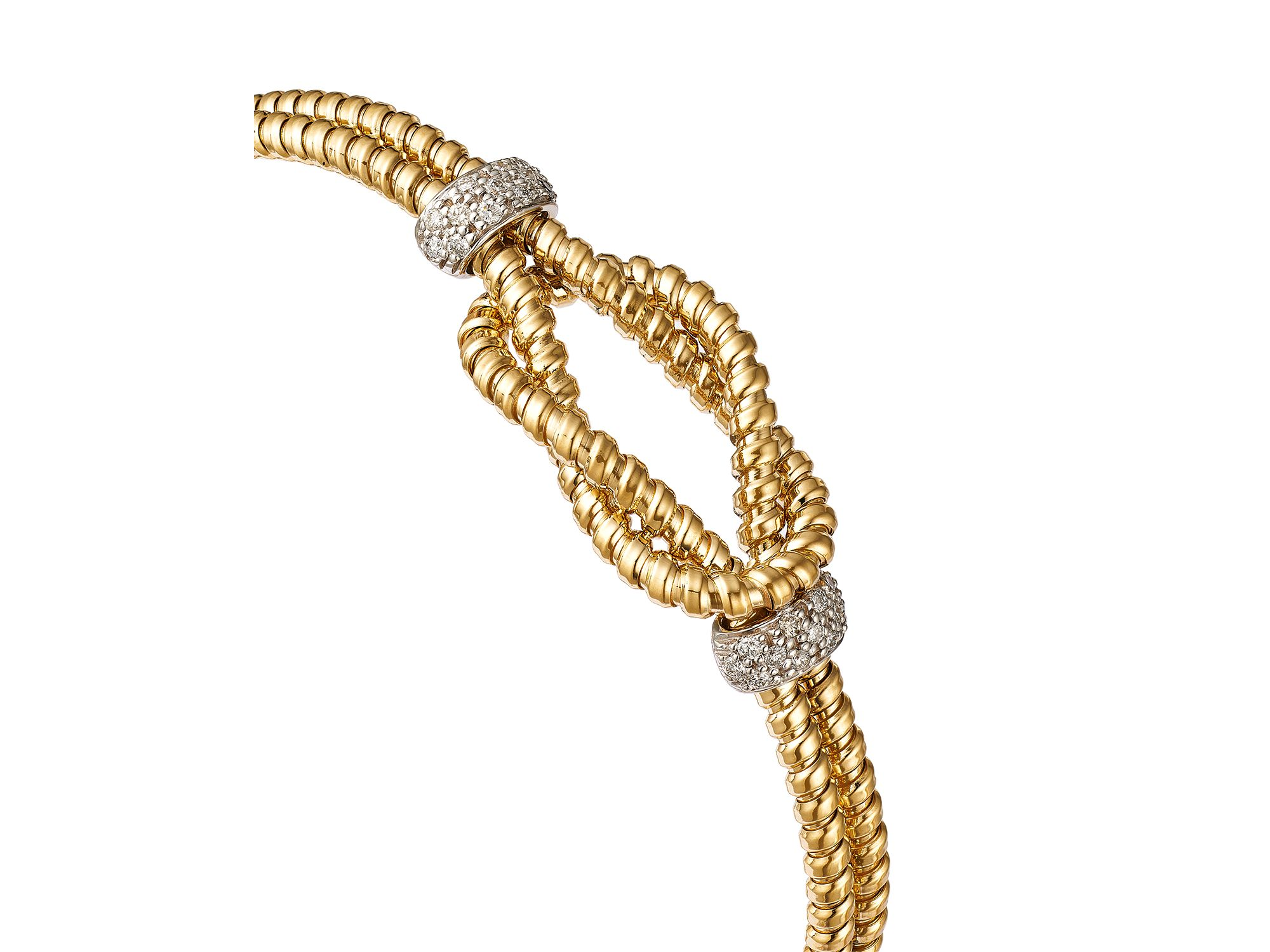 Diamond Loop Bracelet in 14K Yellow Gold, 0.25 tcw — Image 3