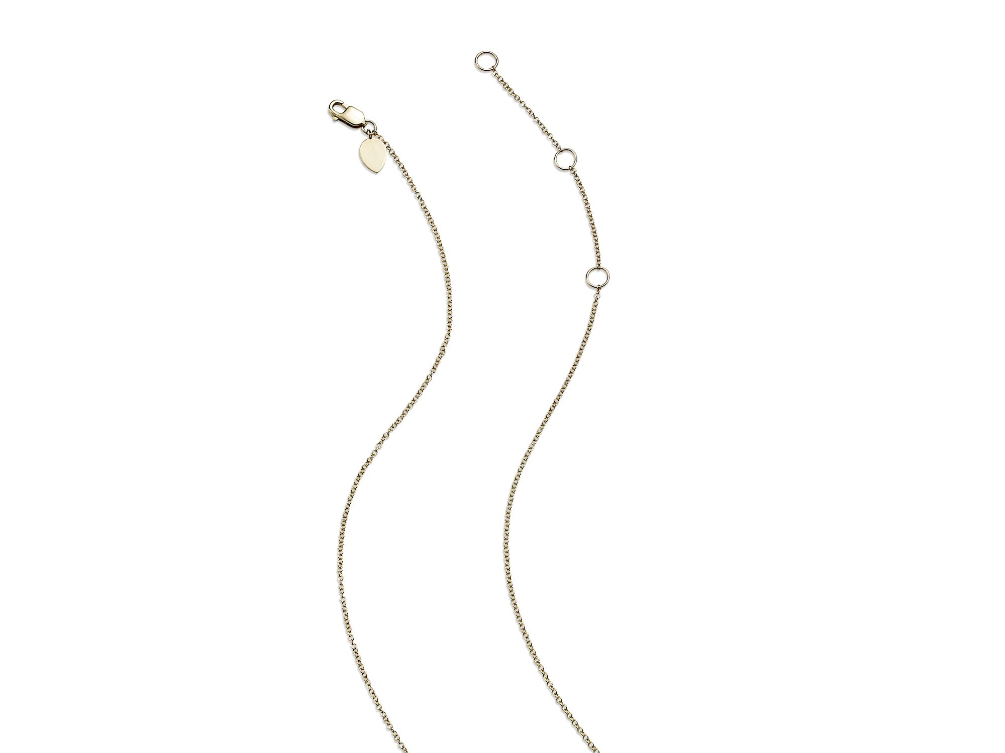 Diamond Moon Necklace in 14K Yelliow Gold, .22 tcw, 16" — Image 4