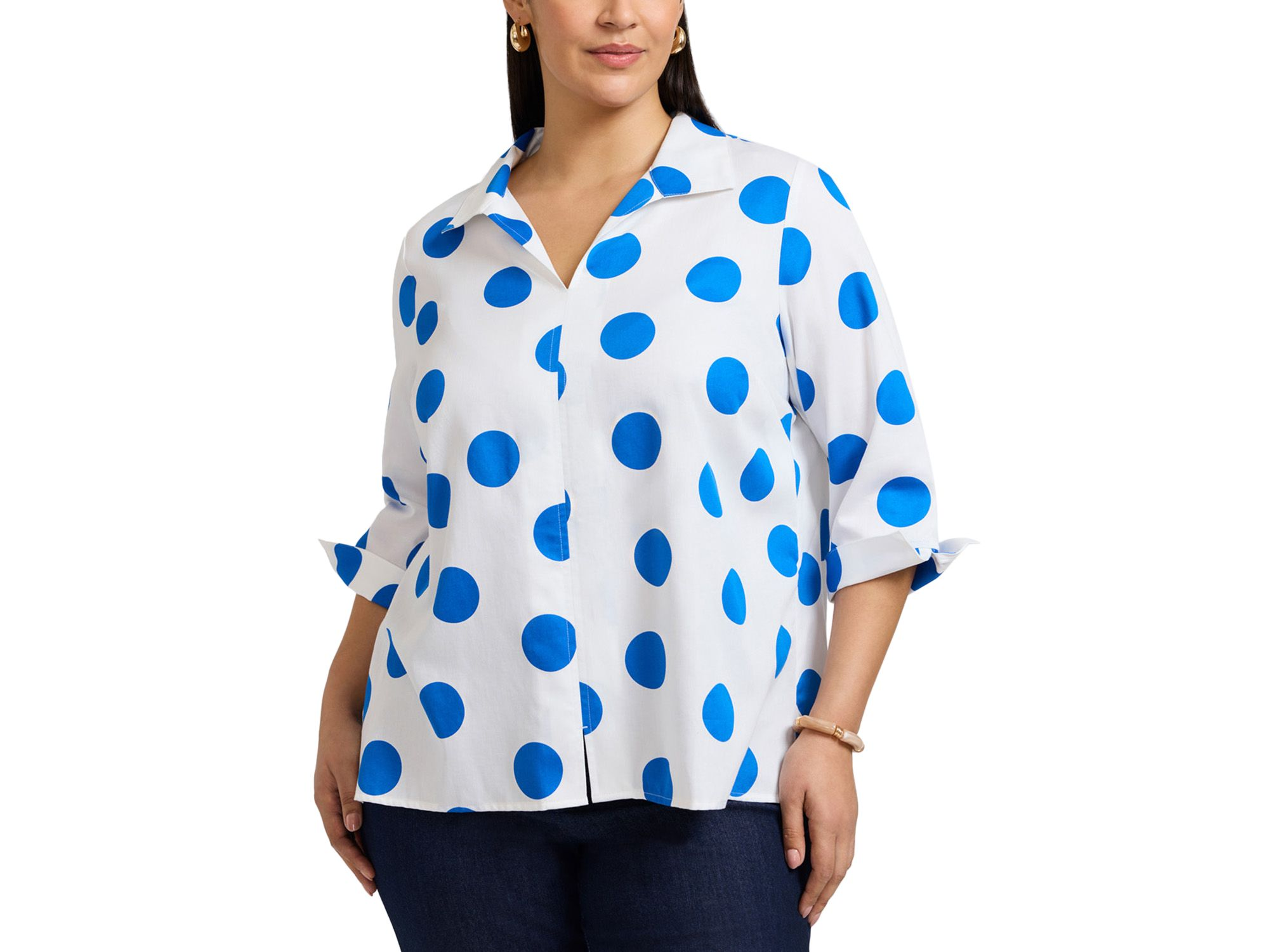 Agnes 3/4 Sleeved Dot Shirt — Image 3