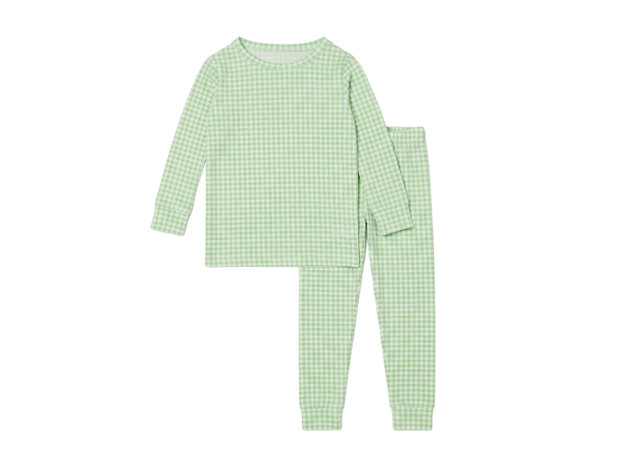 Boys' Pistachio Gingham Pajama Set - Baby, Little Kid — Image 5
