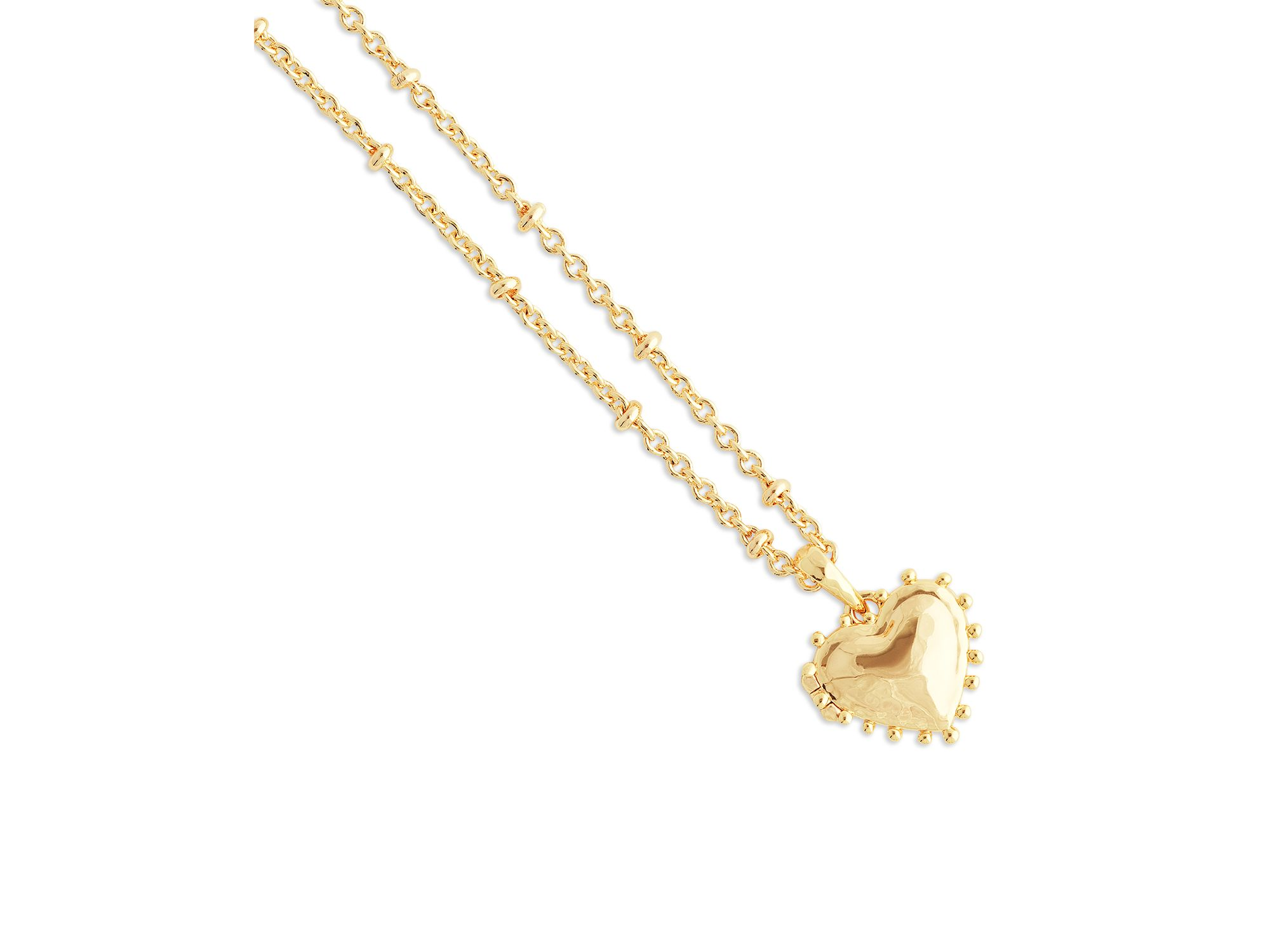 Small Heart Locket Pendant Necklace, 16"-17" — Image 7