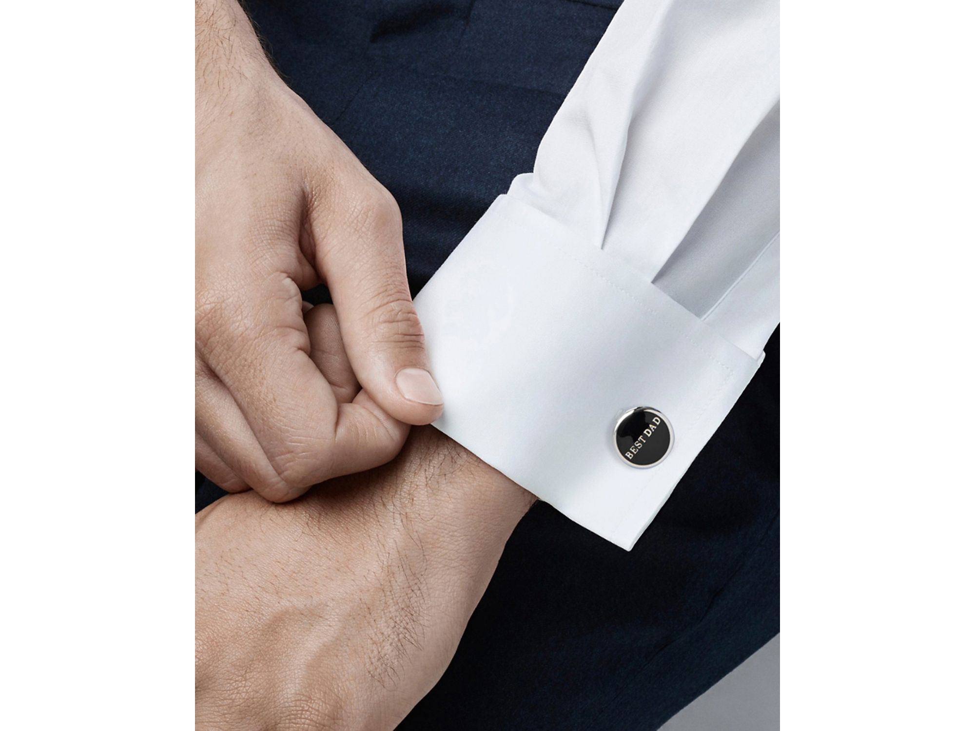 Best Dad Round Cufflinks — Image 3