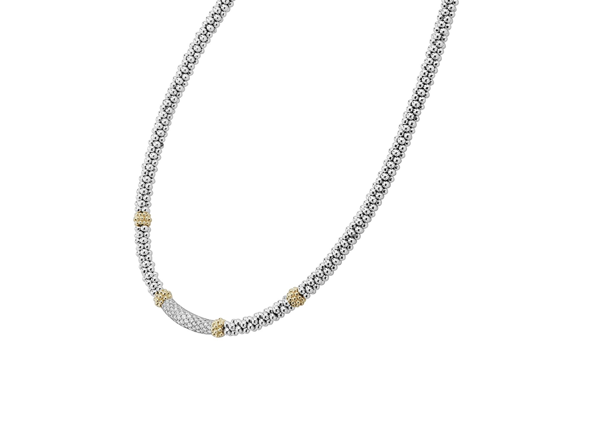 18K Gold & Sterling Silver Diamond Lux Single Station Necklace, 16" — Image 5