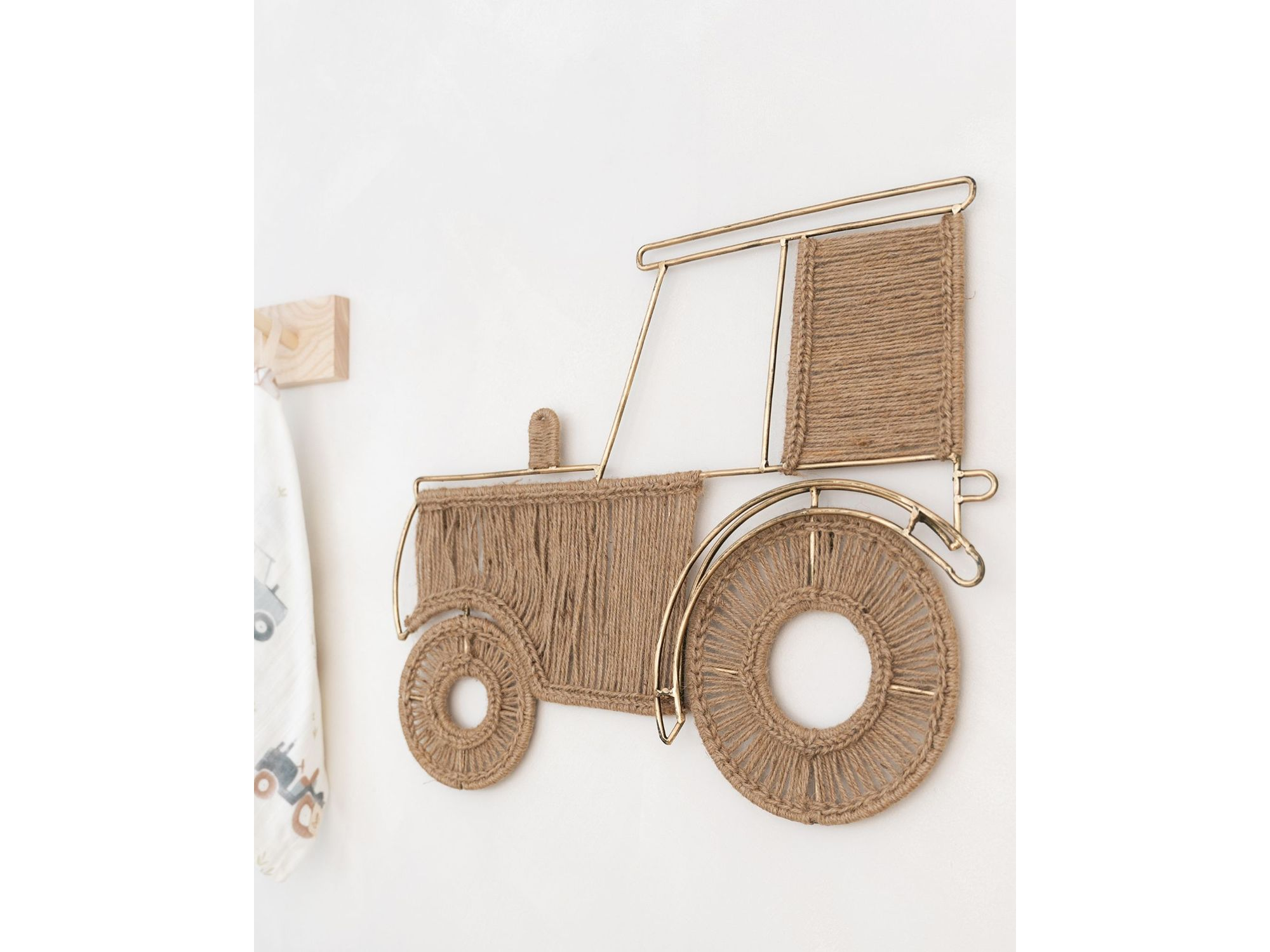 Charlie Farmhouse Tractor Jute Wall Décor — Image 3