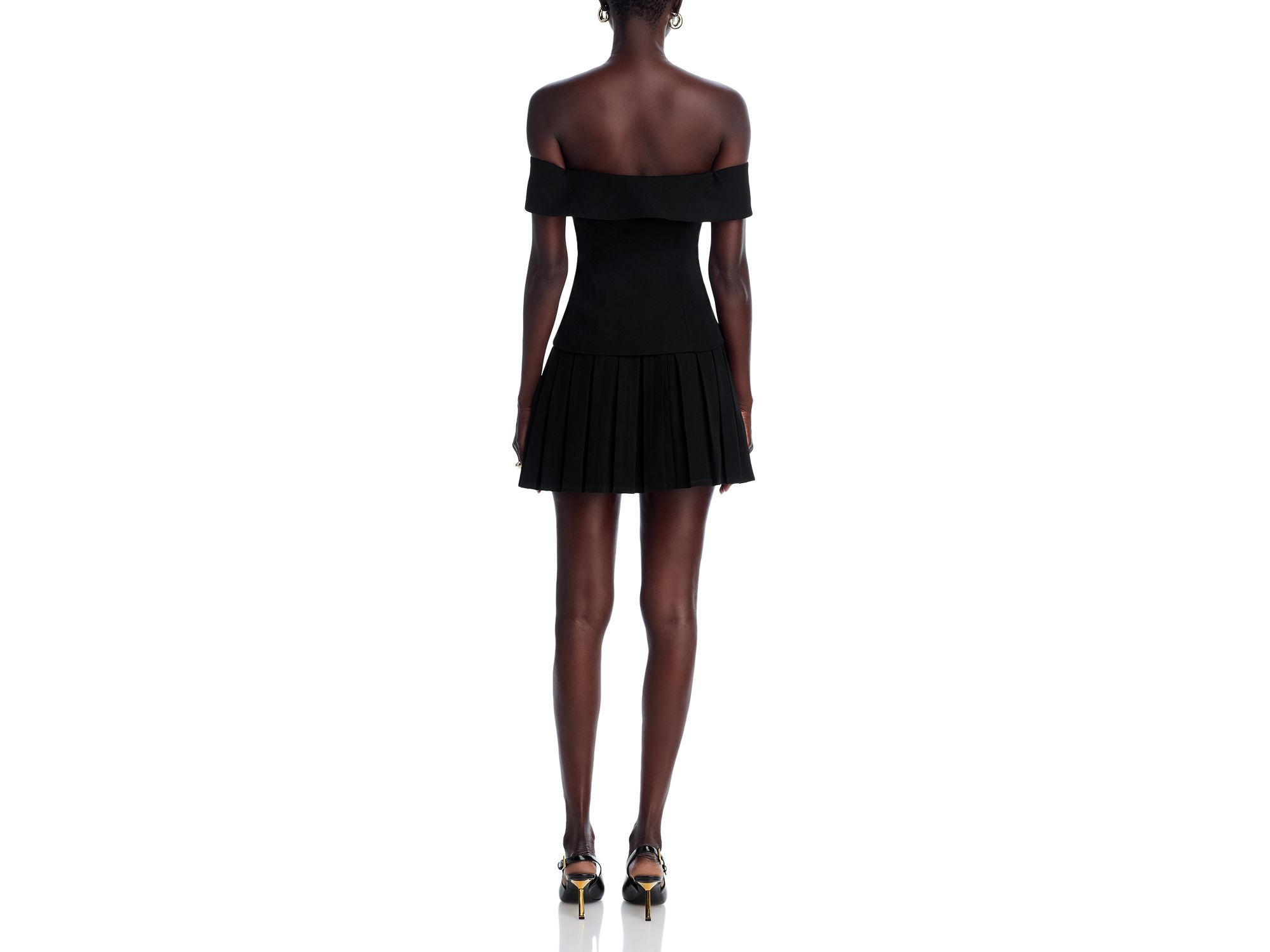 Off-The-Shoulder Top & Pleated Mini Skirt - Exclusive — Image 9