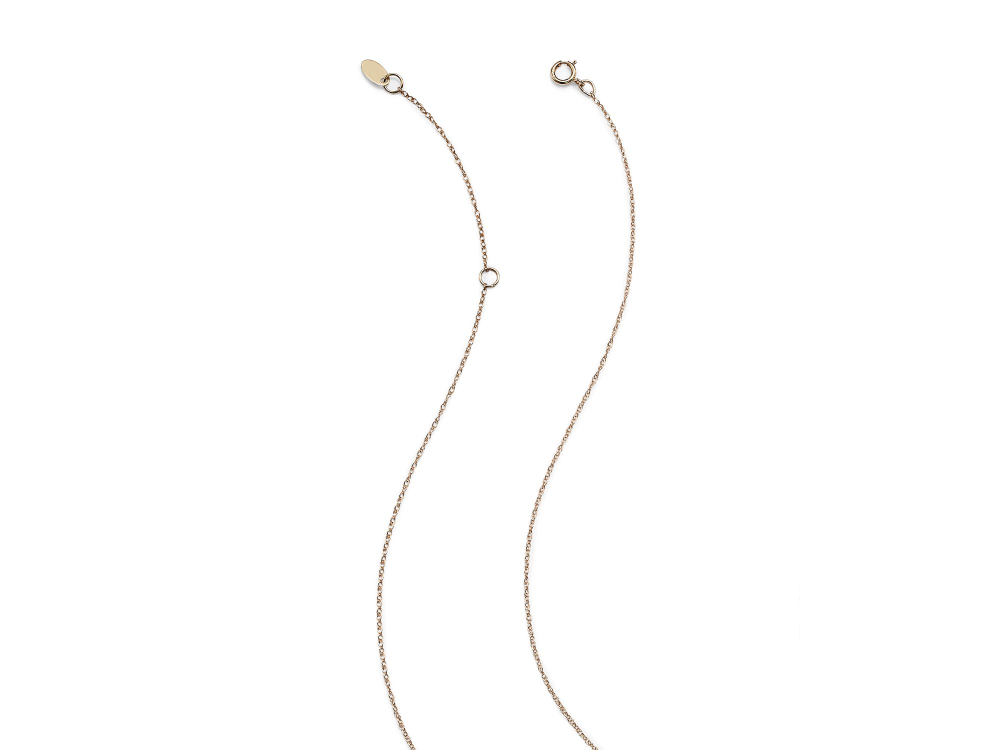14K Yellow Gold Heart Pendant Necklace, 16-18" — Image 4